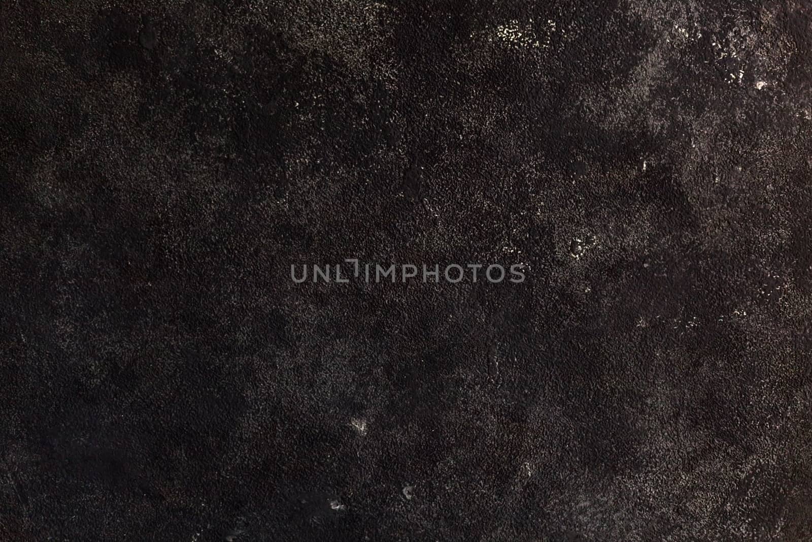 Concrete dark gray background with scuffs and splashes. Textured wall texture in the grunge style with soft focus. Space for text