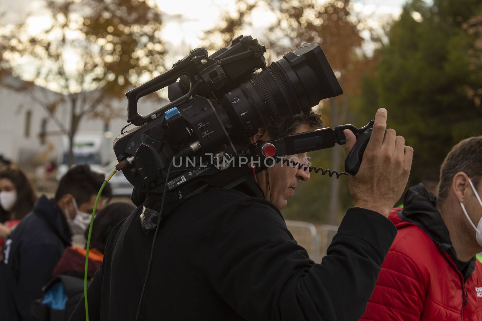 Journalists working in the fourth stage of La Vuelta, Spain by alvarobueno