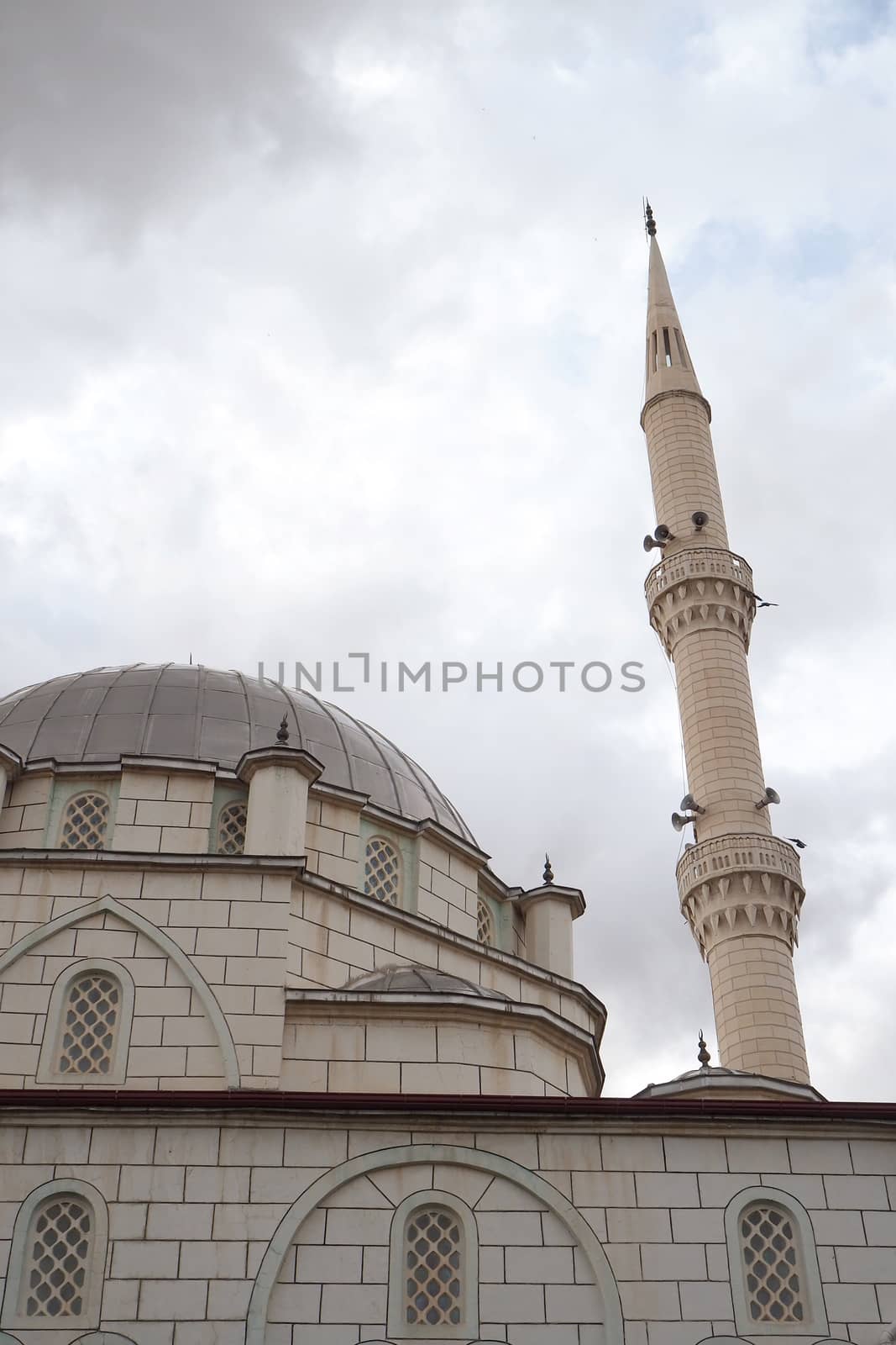 turkey in the neighborhood of a neighborhood mosque, minaret and long-domed mosque,