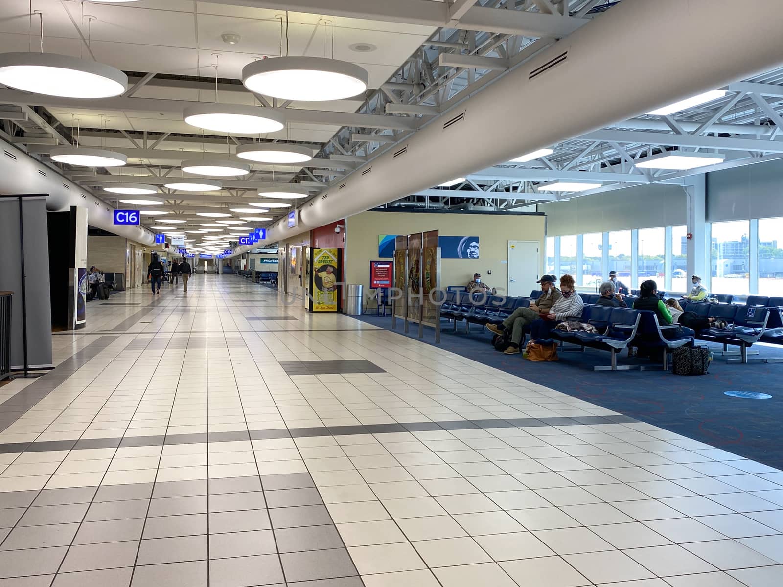 St. Louis, MO/USA - 10/4/20: The interior gate area at the St. Louis International Airport STL.