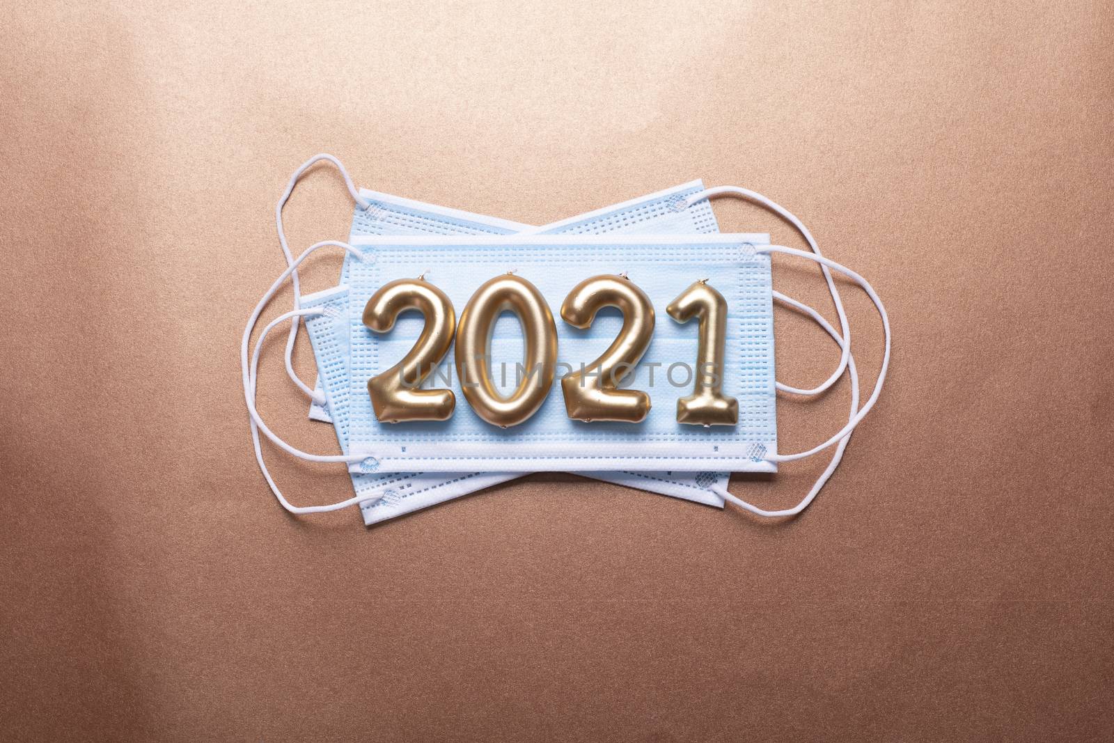 New year 2021 with face mask by adamr