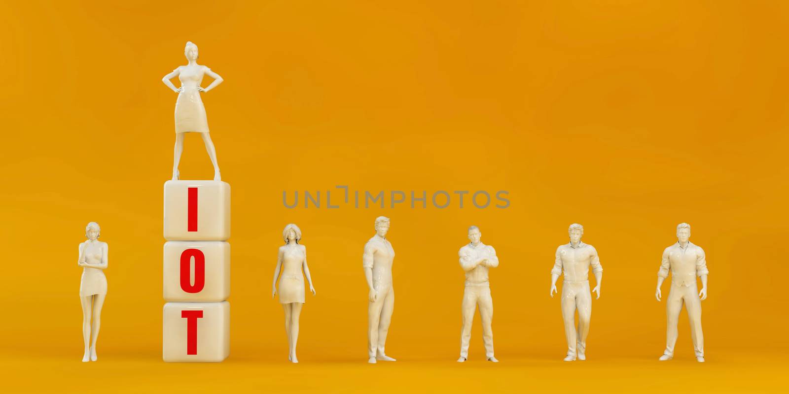 IOT Internet of Things Presentation Background in Orange and Red