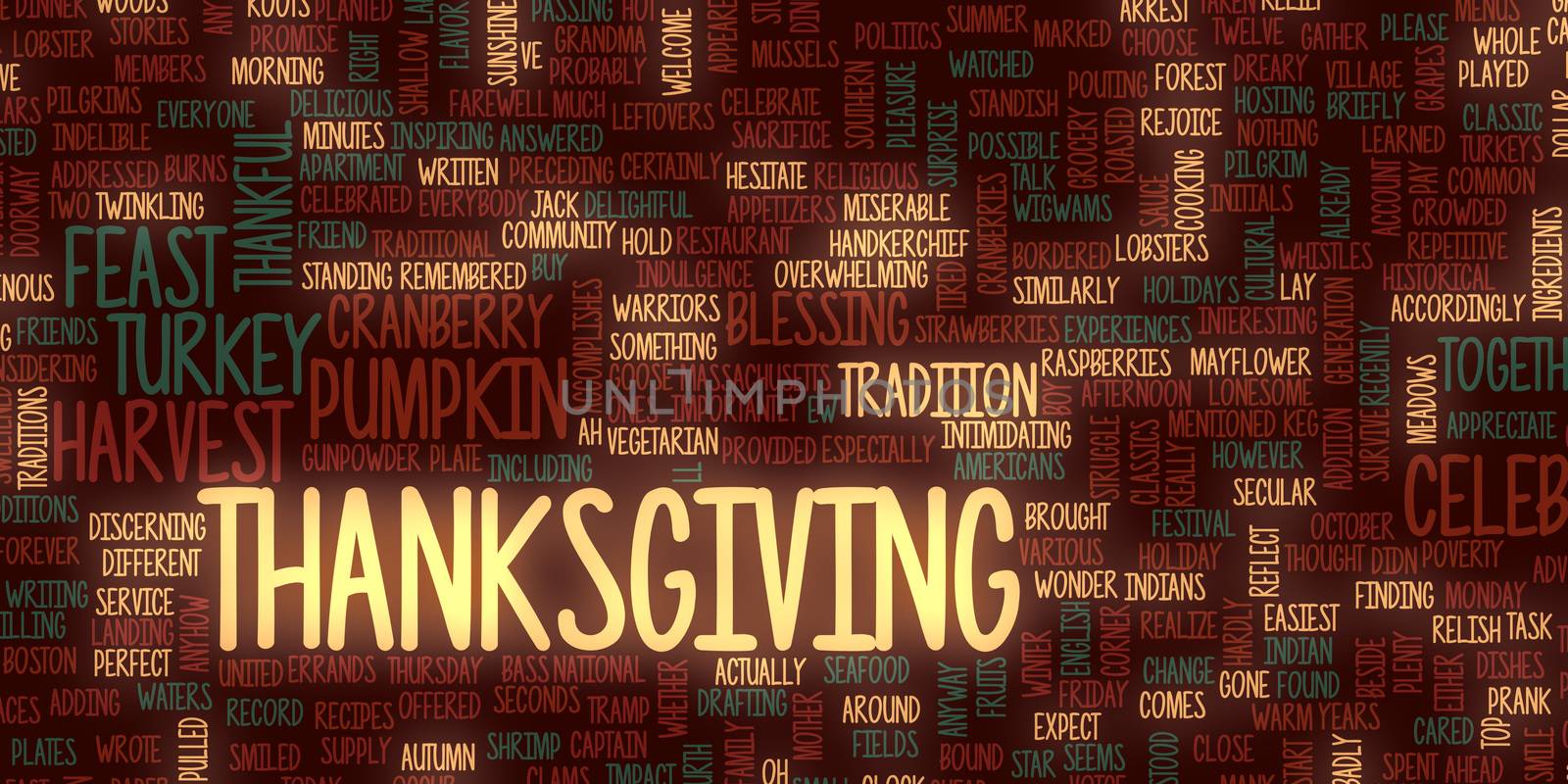 Thanksgiving Background with Fall Colors Decoration