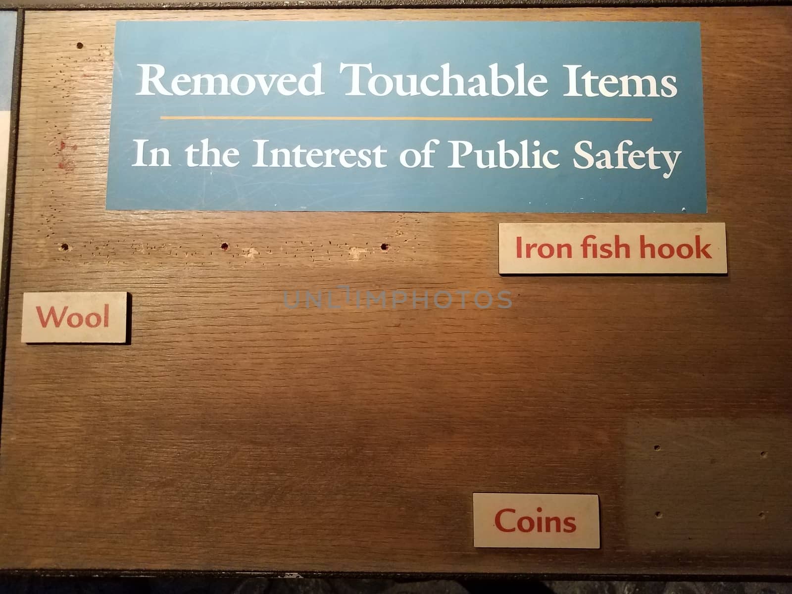 removed touchable items for public safety sign by stockphotofan1