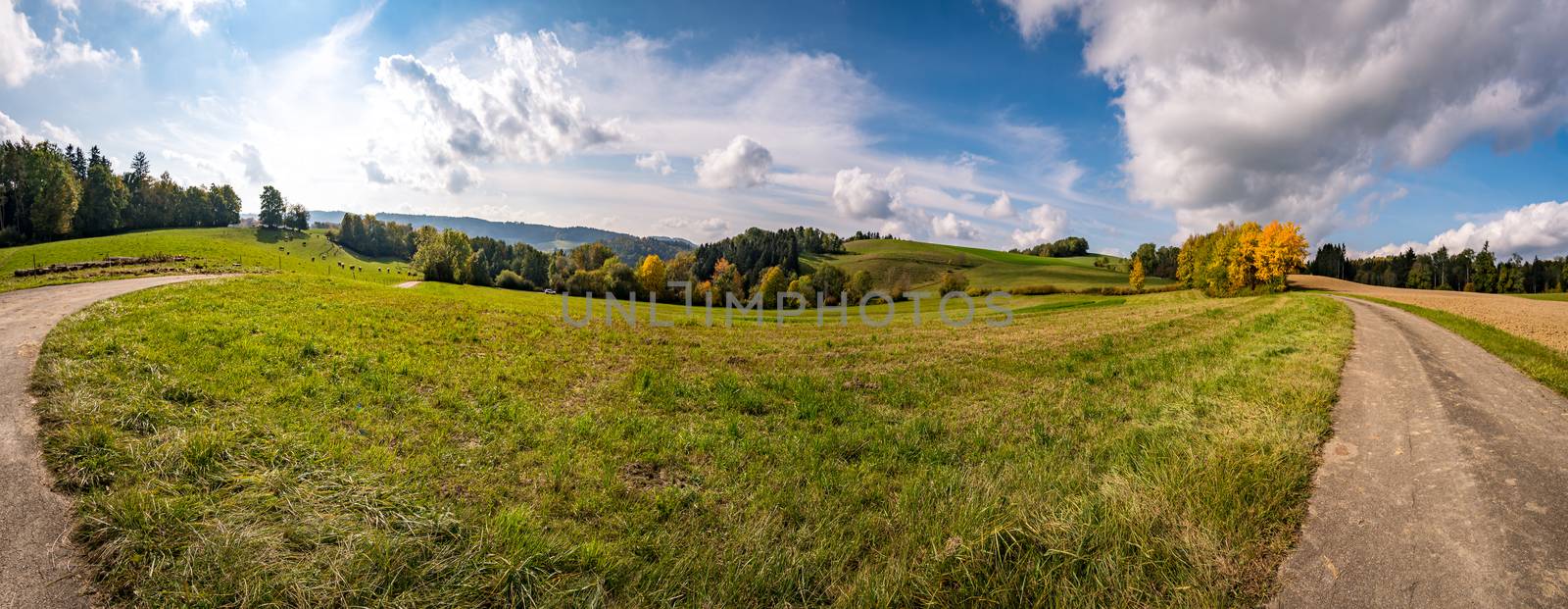 Leisurely hike at the golden hour to the famous Heidenhoehlen near Stockach on Lake Constance