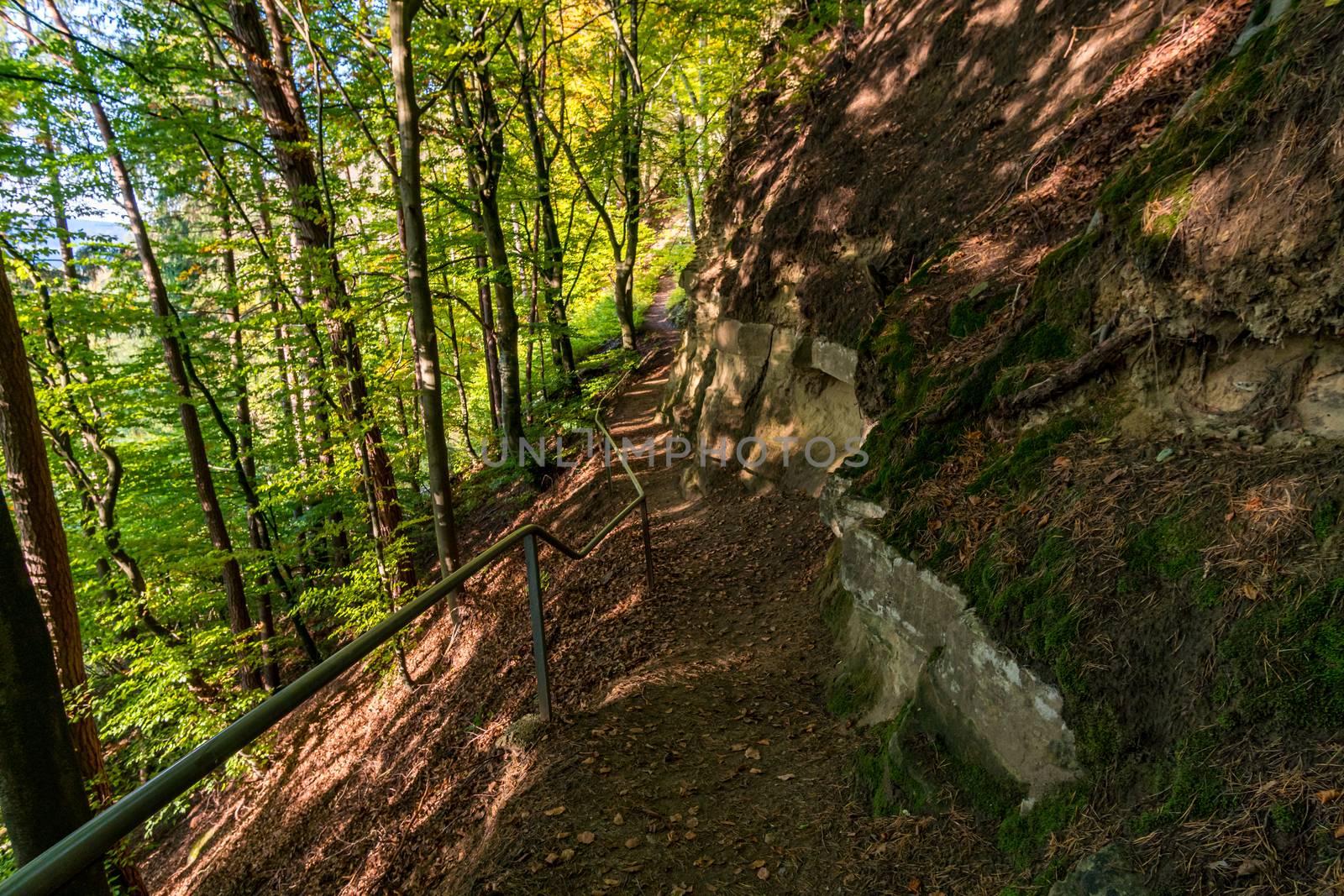 Hike at the golden hour to the famous Heidenhoehlen near Stockach on Lake Constance by mindscapephotos