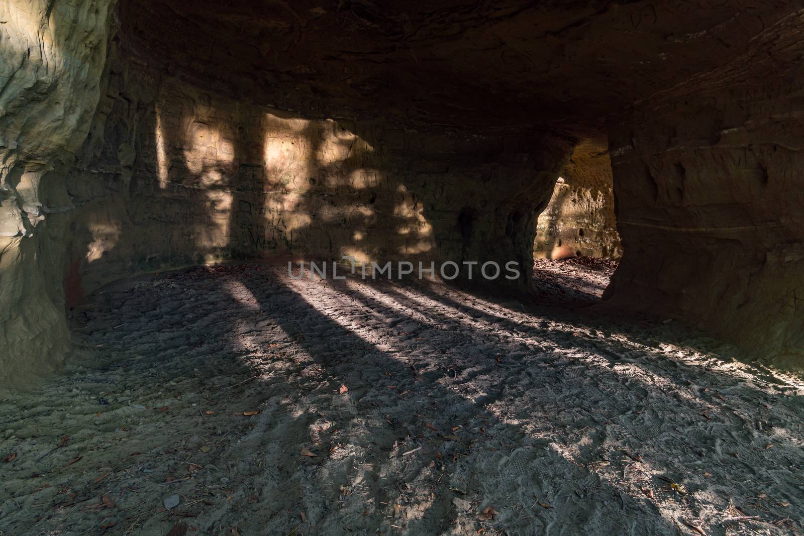 Hike at the golden hour to the famous Heidenhoehlen near Stockach on Lake Constance by mindscapephotos