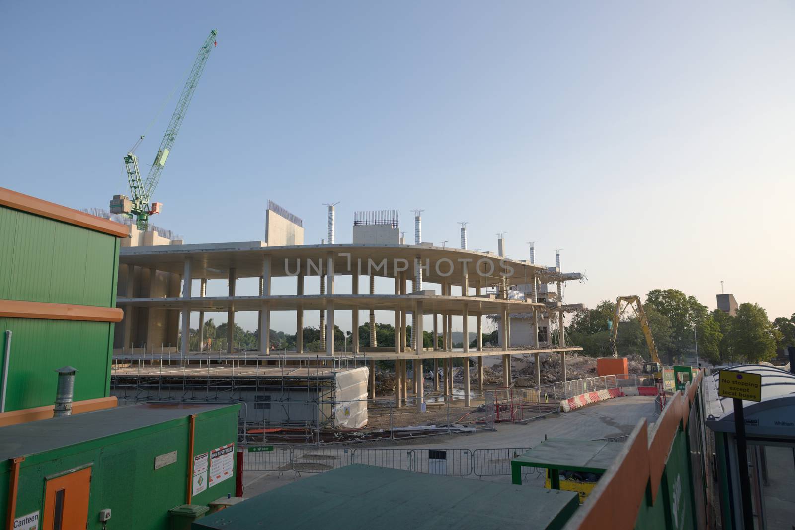 SHEFFIELD, UNITED KINGDOM, 17th September, 2020: Left hand side of Whitham road, overlooking the construction site and offices for uni social building