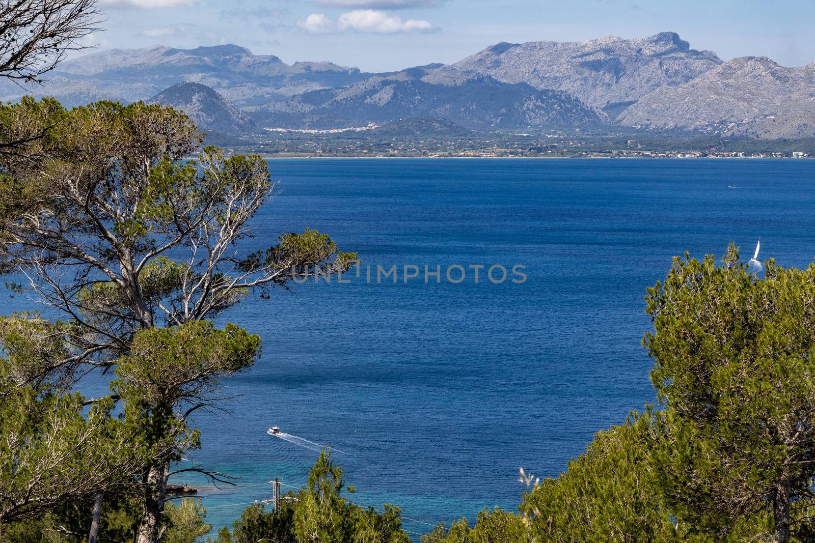 Scenic view from the peninsula La Victoria, Mallorca 