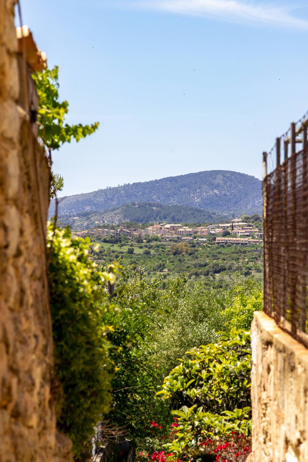 Landscape around the village Campanet at Mallorca by reinerc