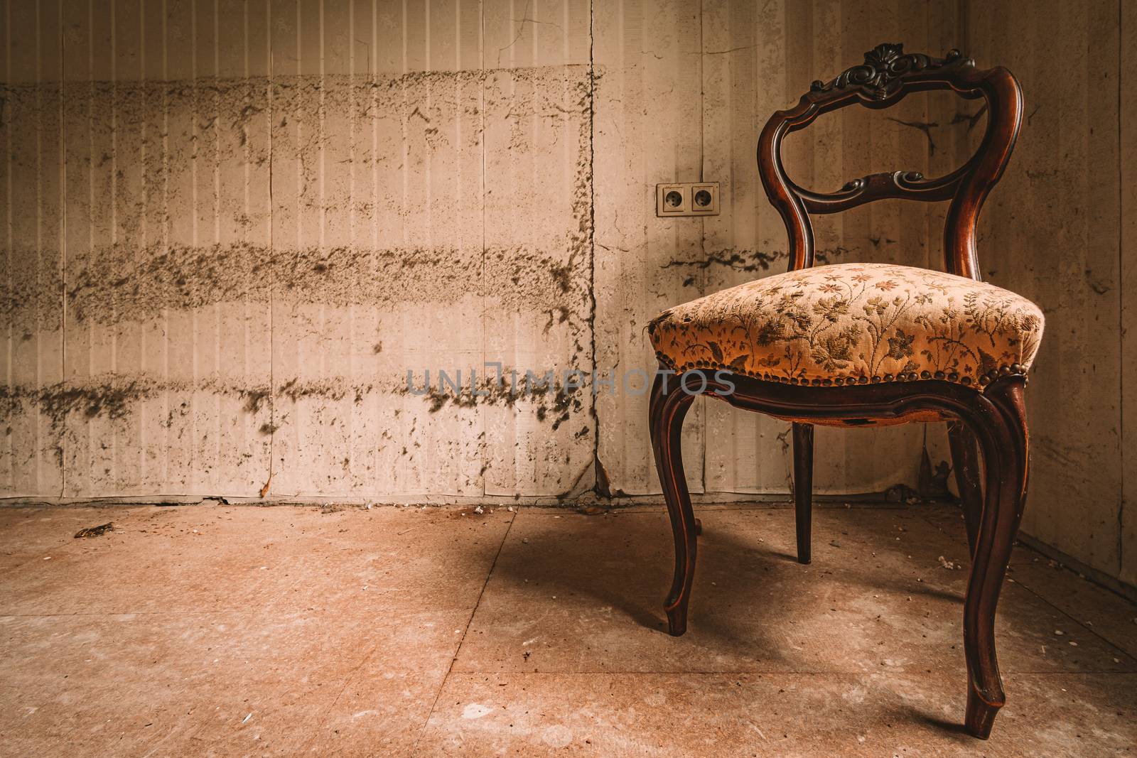Urban Eploring in an old abandoned manor house, a Lost Place with antique furniture and wonderful architecture