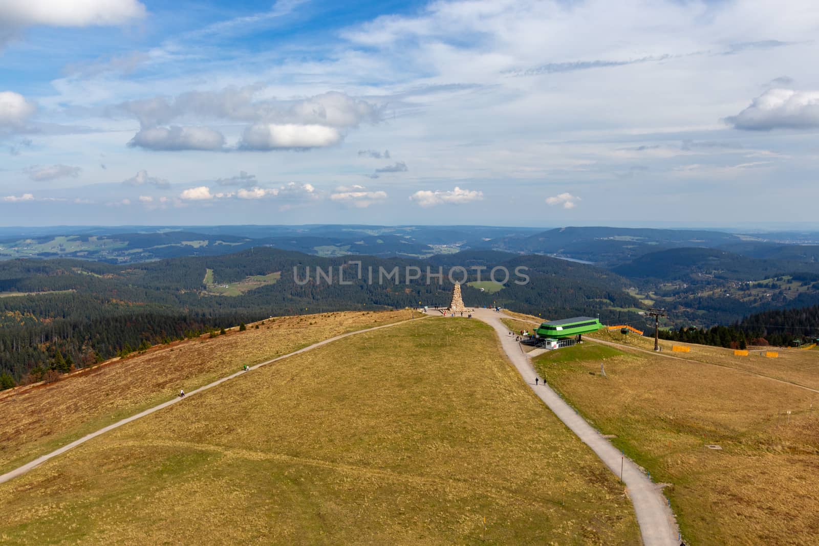 Scenic view from Feldberg tower at landscape of Black Forest in  by reinerc