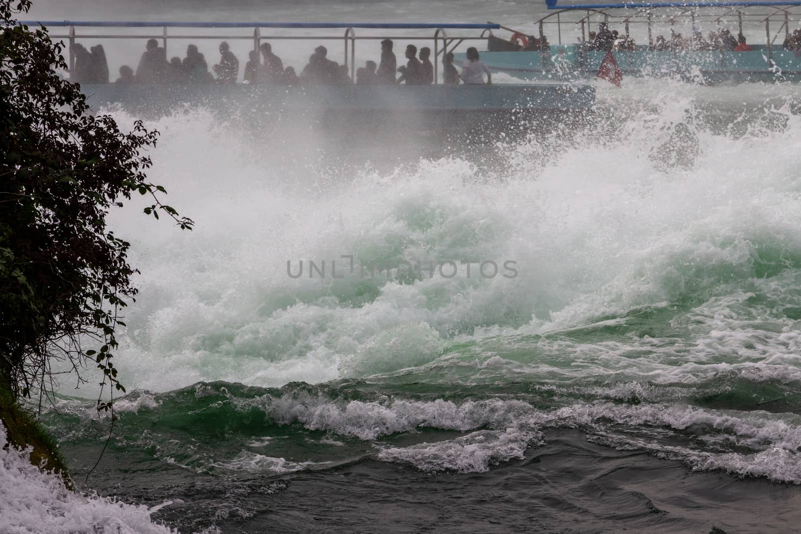 View at the Rhine Falls nearby Schaffhausen by reinerc