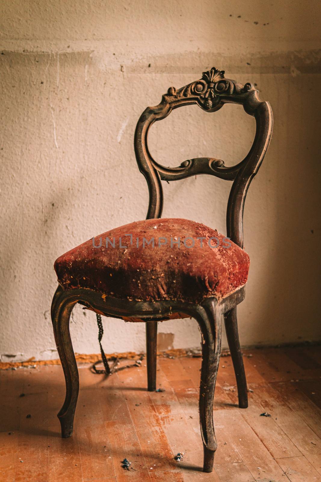 An old abandoned manor house with antique furniture and wonderful architecture by mindscapephotos