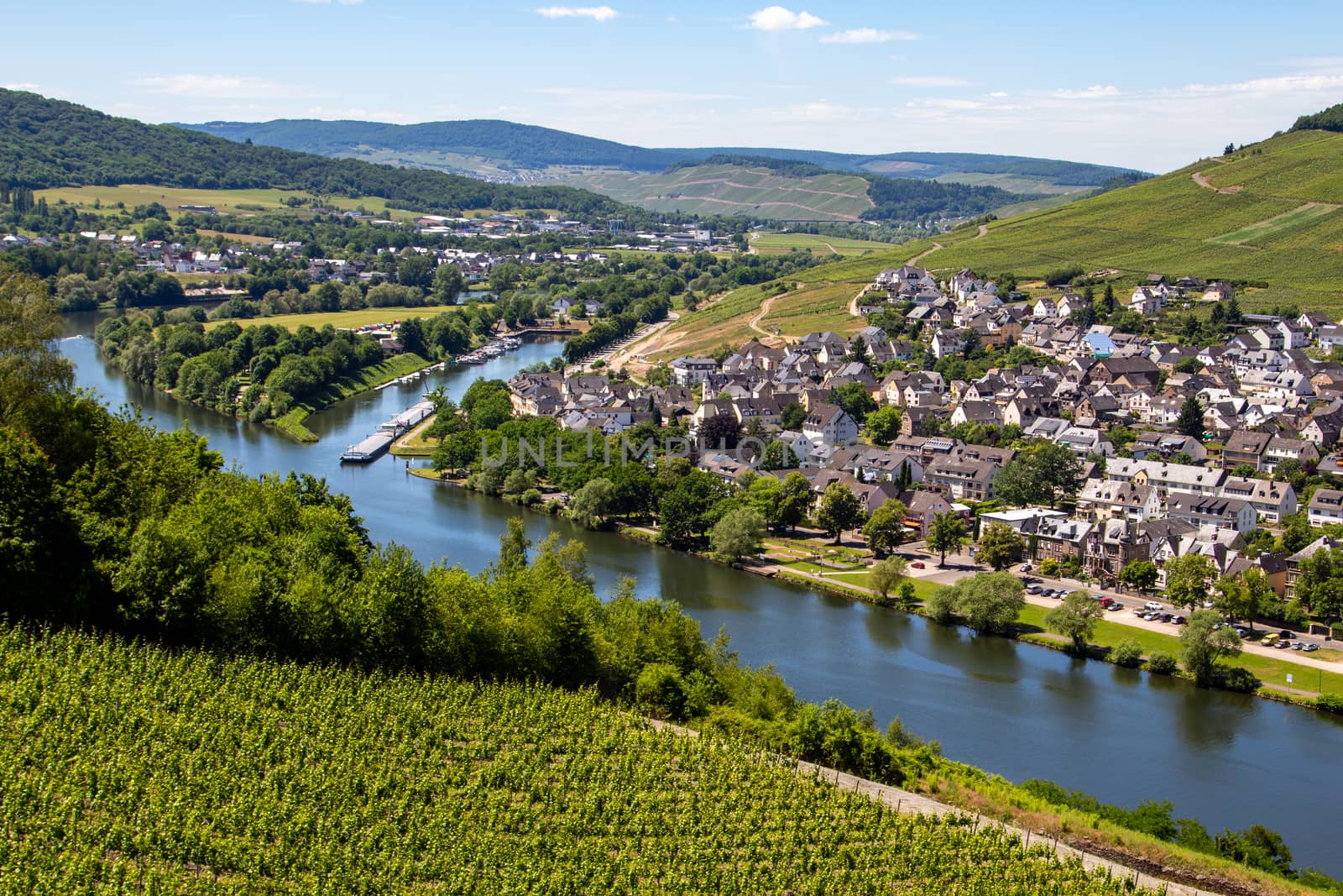Valley of the river Moselle and the city Bernkastel-Kues by reinerc