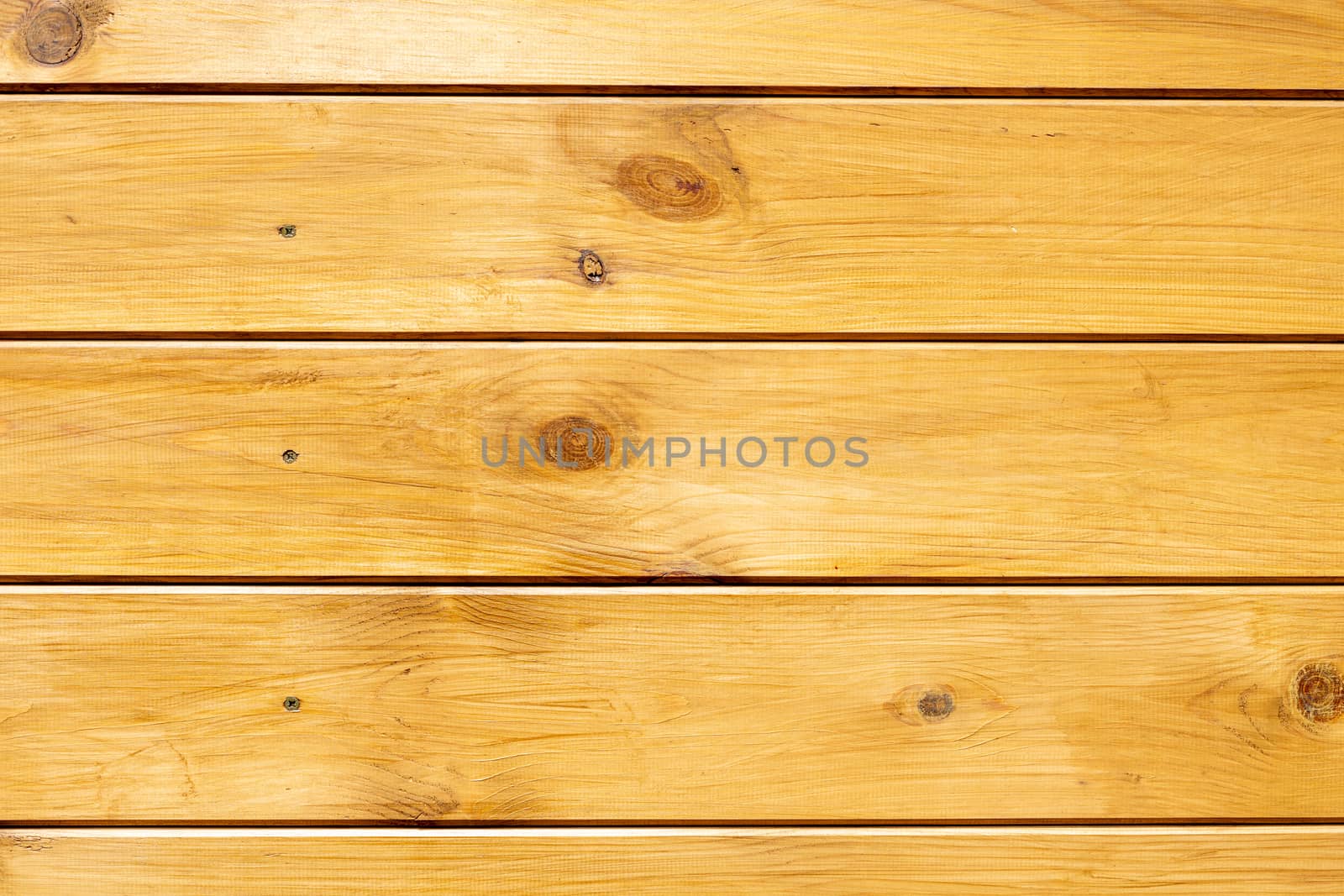 Image of yellow wooden boards texture. Background. Part of a wooden table close up. Horizontal photo. Wooden fence 