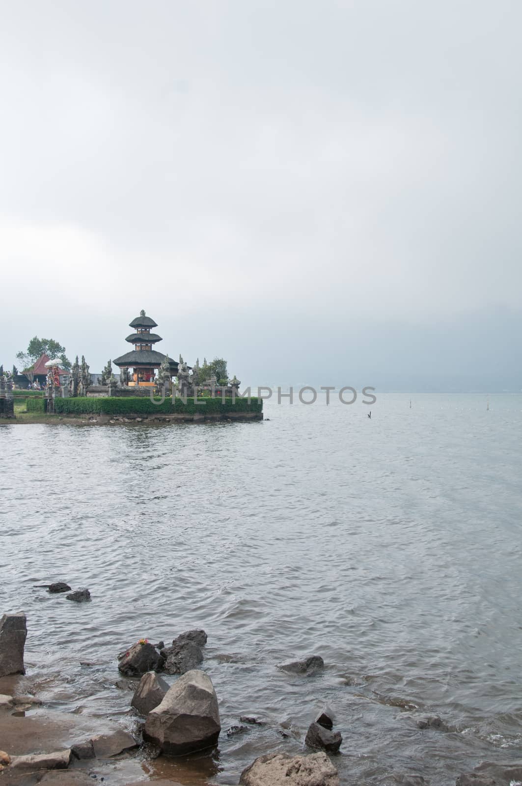 Pura Ulun Danu Beratan famous Hindu Bali temple and a lake
