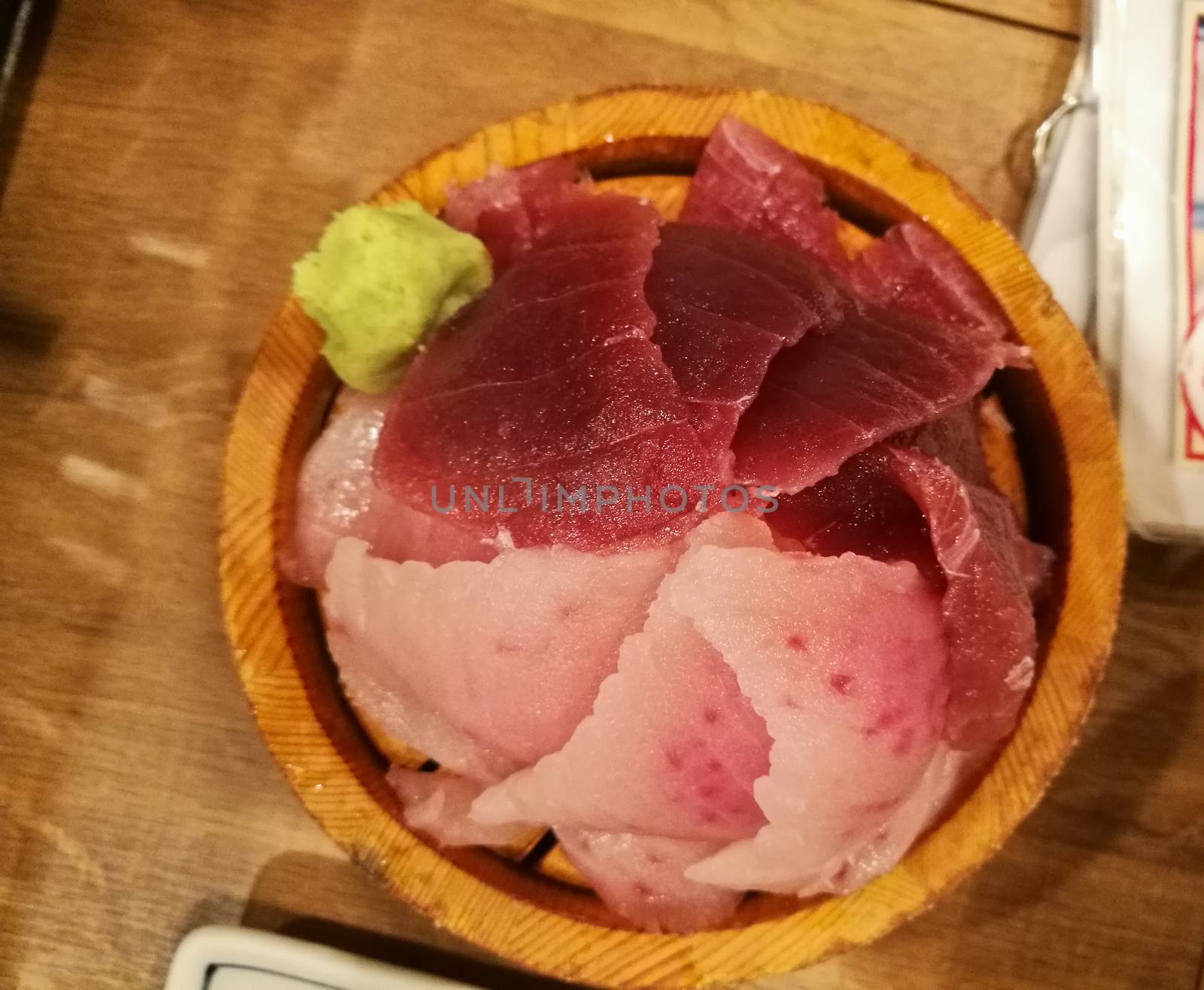 Japanese fresh raw premium tuna in a bowl by eyeofpaul