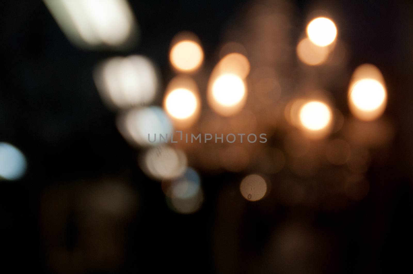 Abstract defocused yellow light background
