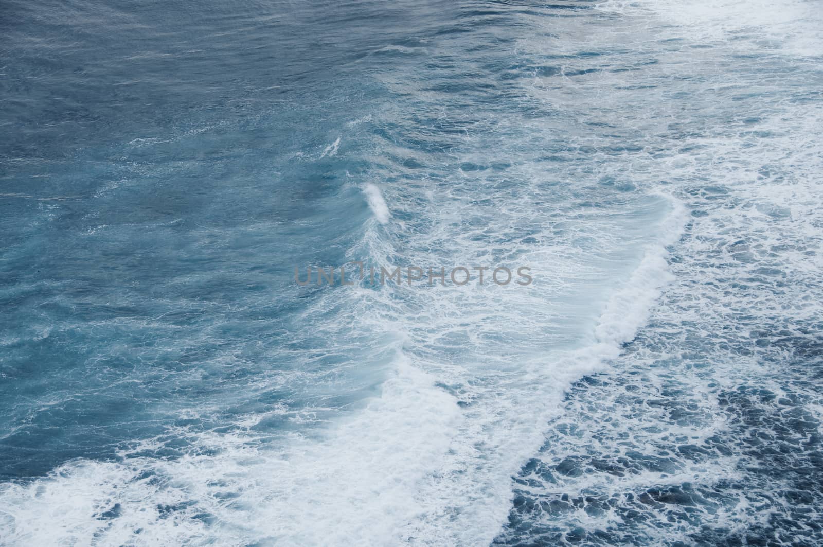 Dramatic sea ocean blue wave background by eyeofpaul