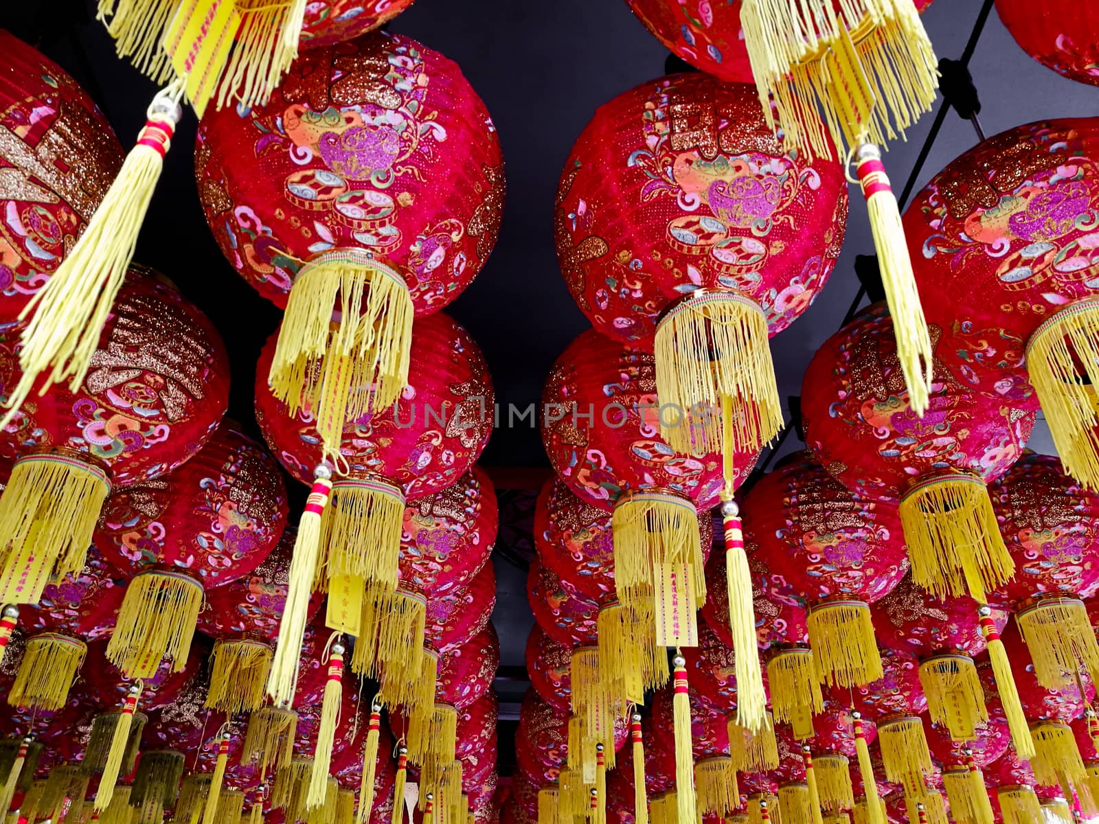 Traditional beautiful red Chinese lanterns by eyeofpaul