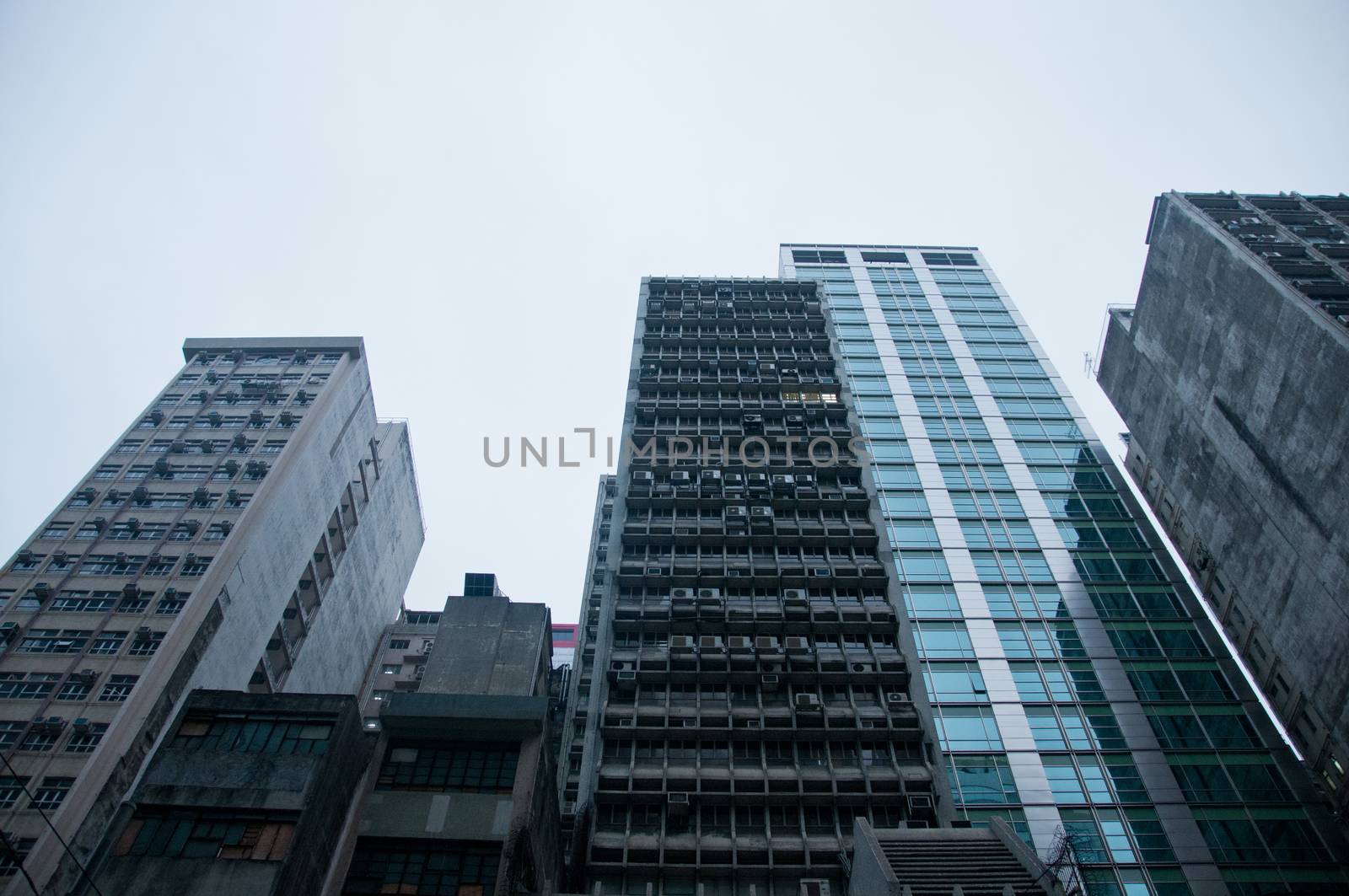 Congested high rise apartments in Hong Kong