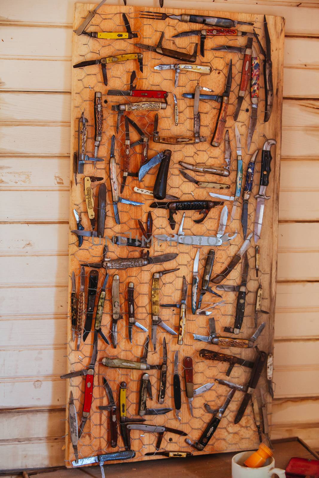 Jerome, USA - February 4, 2013: Dentist artifacts at the iconic tourism hotspot that is the Gold King Mine Museum and ghost town on a clear day near Jerome in Arizona USA