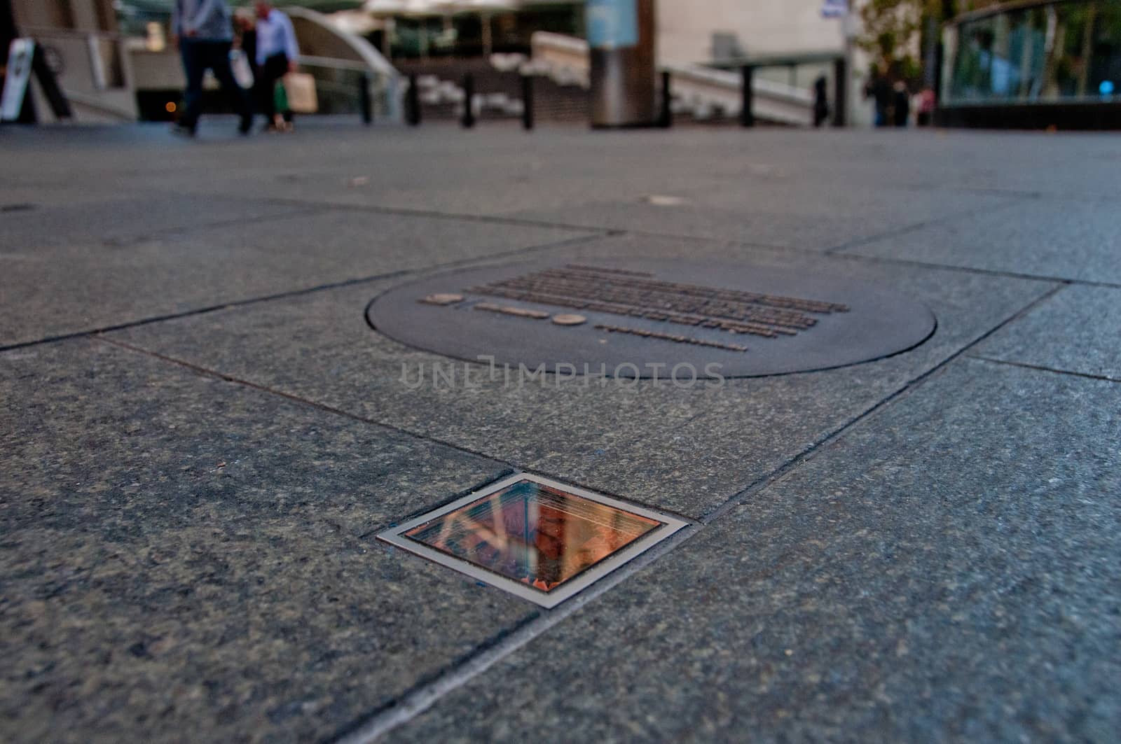 SYDNEY, AUSTRALIA - MAY 5, 2018: "Reflection" public art to tribute to the memory of passed away two Australians during the Martin Place siege incident in December 2014. The flowers reflect the 200 flowers contributes to the victims.