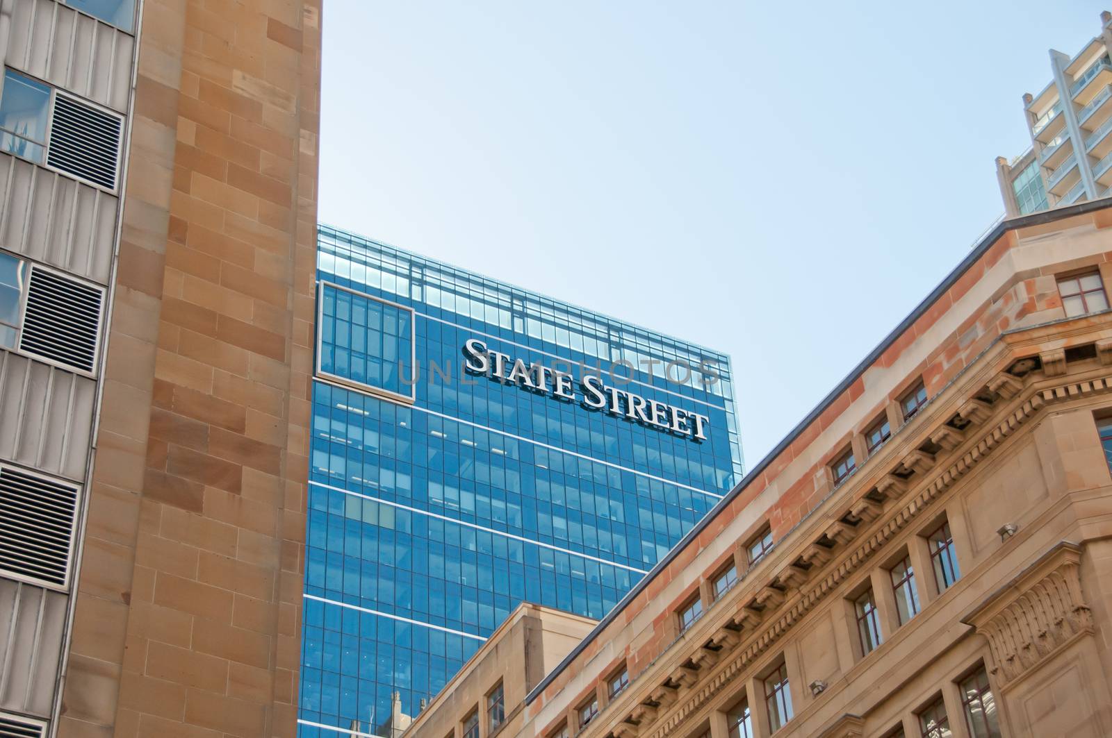 SYDNEY, AUSTRALIA - MAY 5, 2018: State Street Corporation Bank headquarters office in the center of Sydney NSW Australia