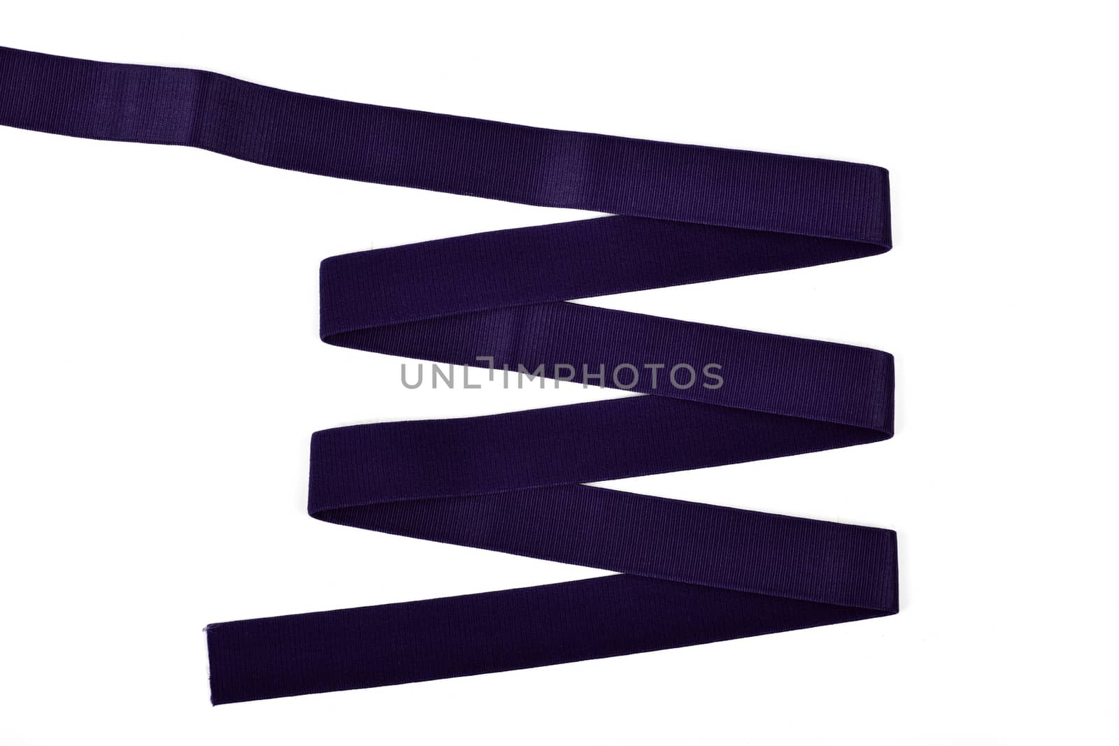 purple Underwear elastic band for clothes and bras on a white background, zigzag. Isolated.