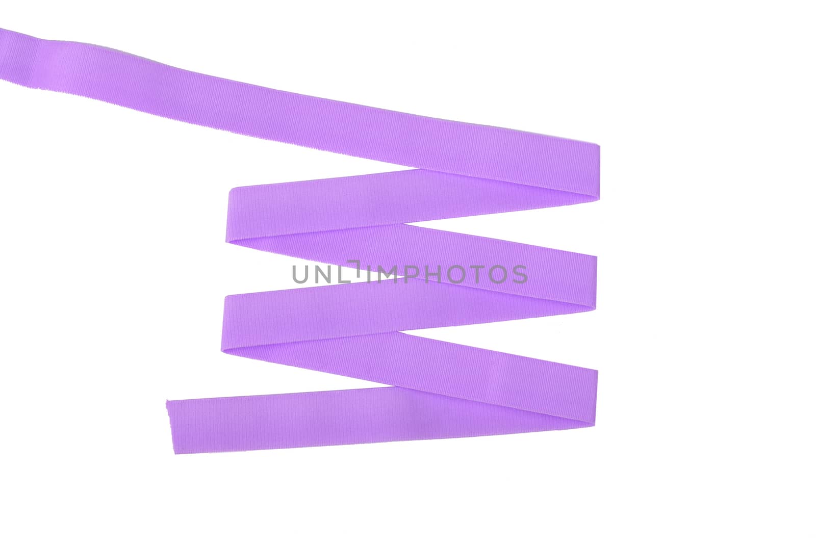 purple Underwear elastic band for clothes and bras on a white background, zigzag. Isolated.