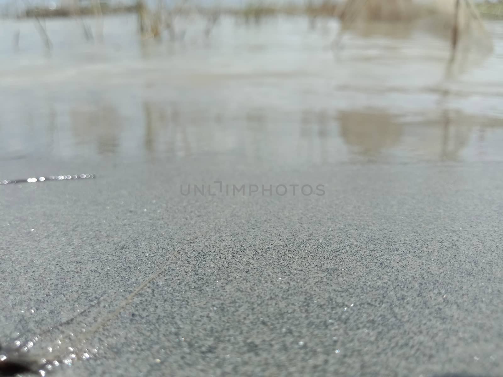 sand and water wave view in river