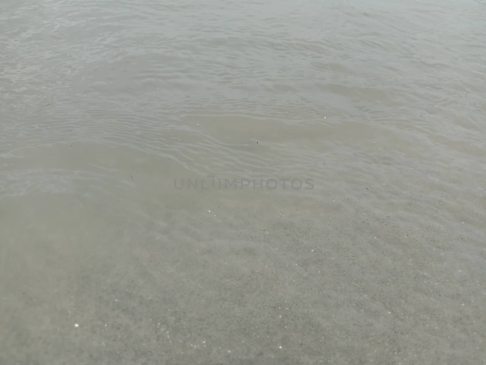 sand and water wave view in river