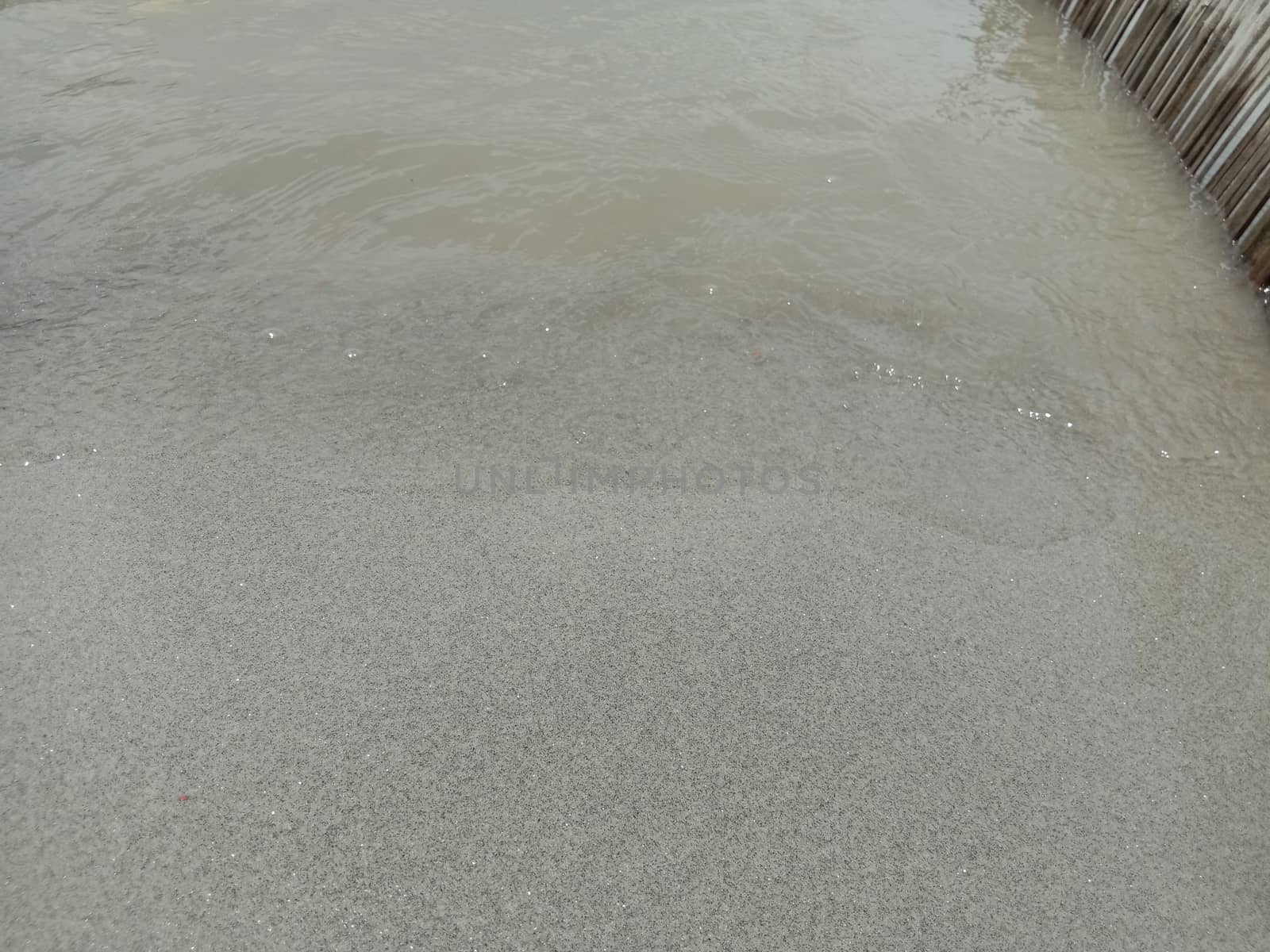 sand and water wave view in river