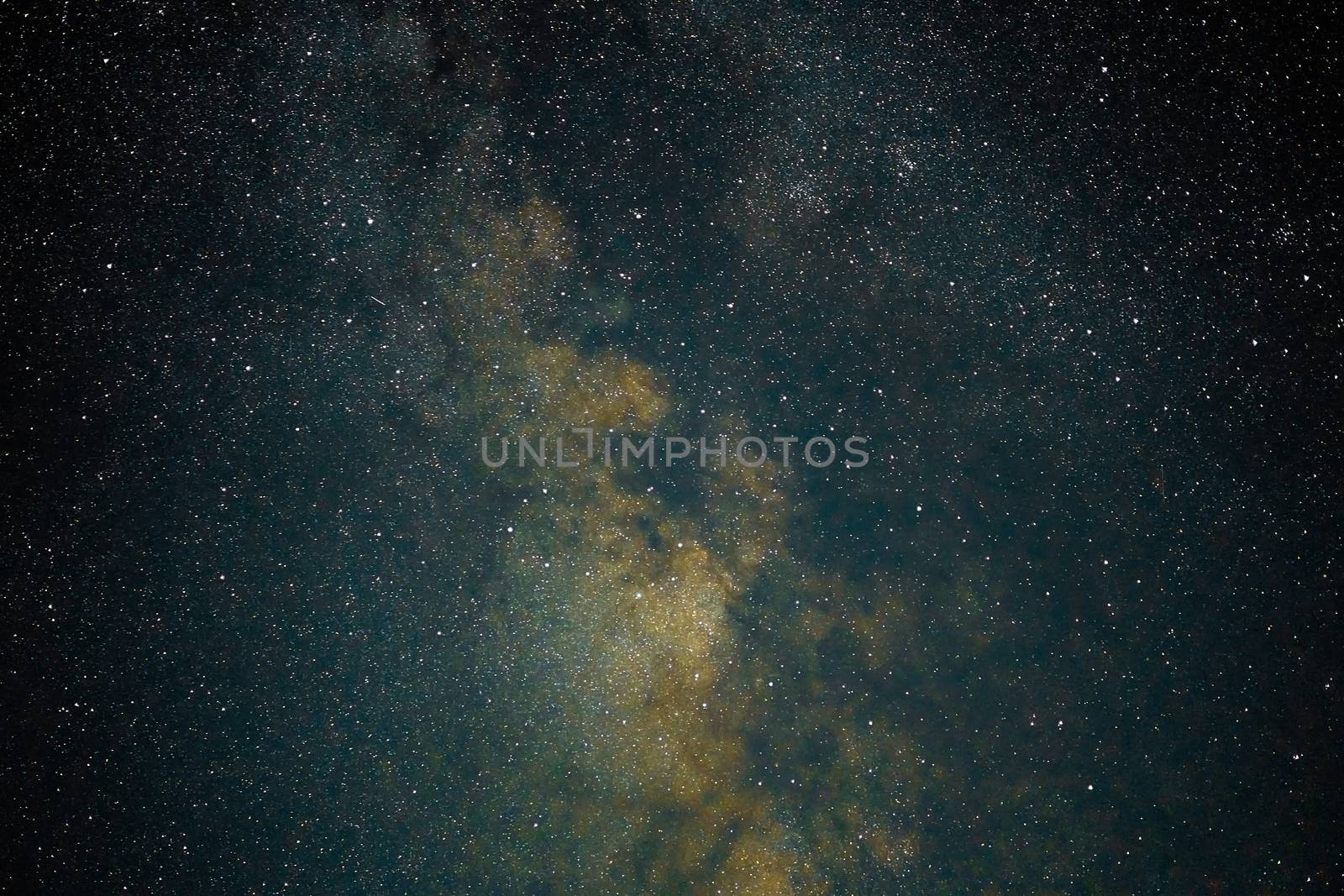 Milky way galaxy stars space dust in the universe, Long exposure photograph, with grain. Summer night sky Milkyway nightscape