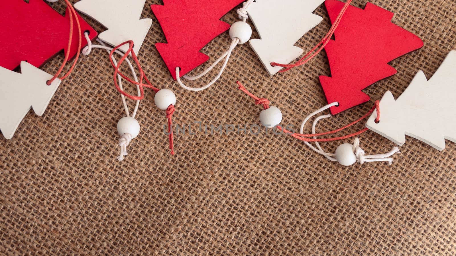 Christmas background, Cute Small Handmade Wooden Christmas Tree