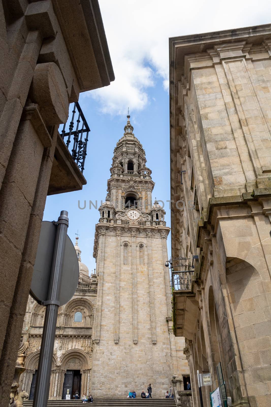 View on Torre da Berenguela of Cathedral of Santiago de Compostela, Spain by kb79