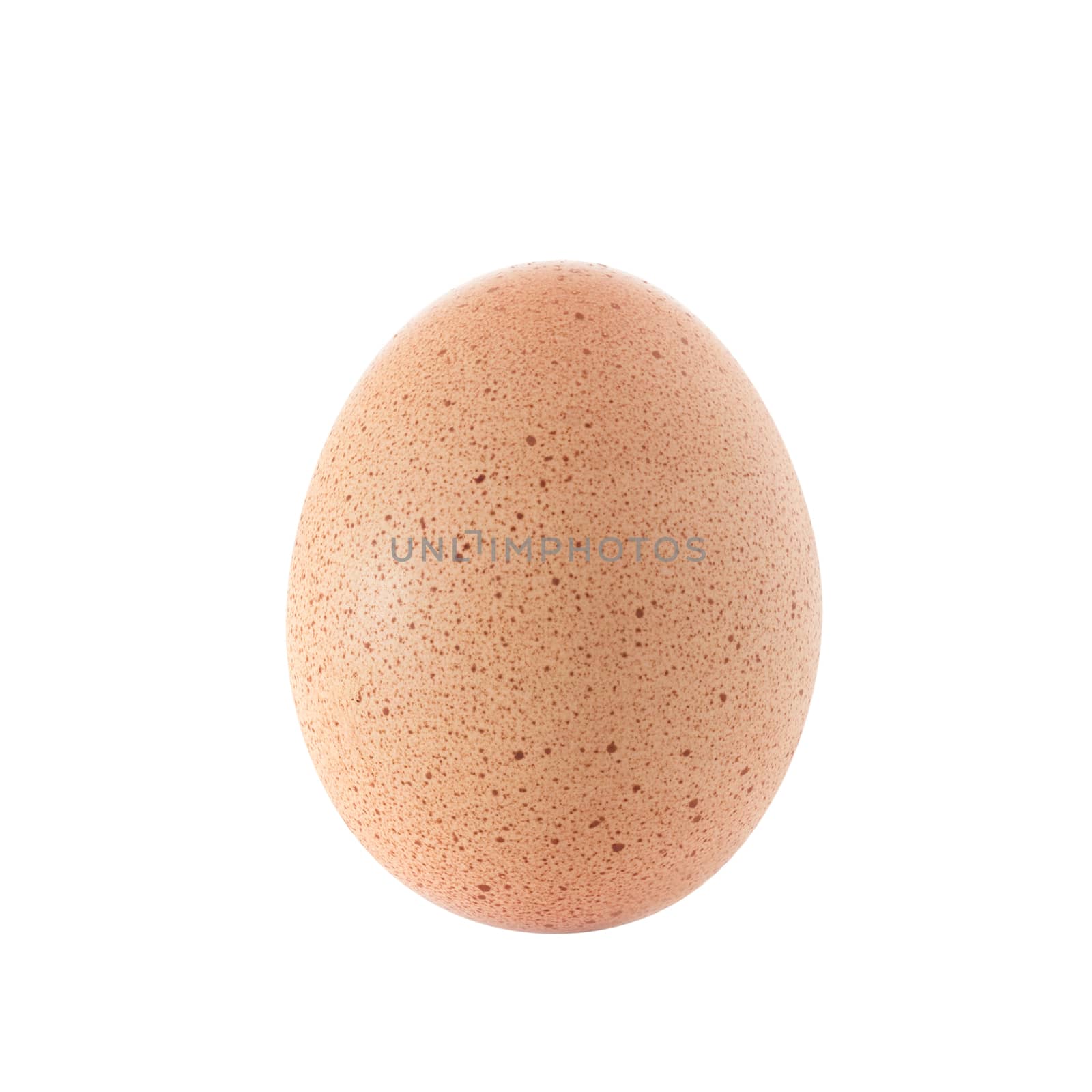 Egg with stains isolated on white background