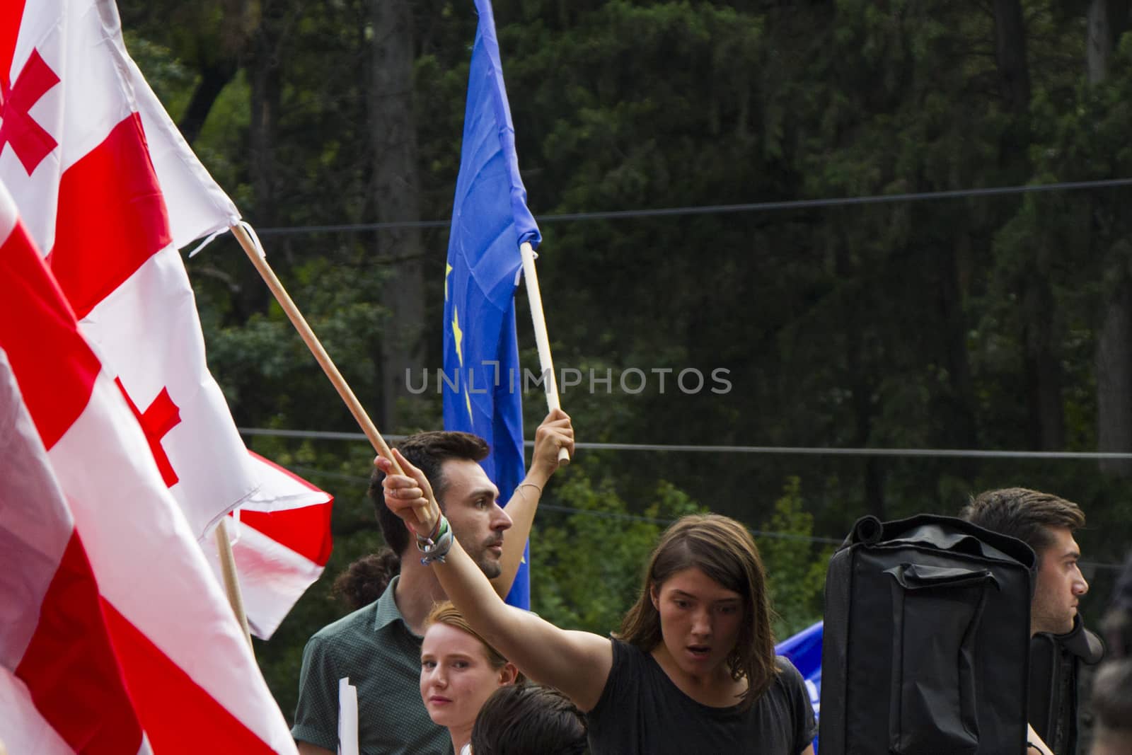 Georgian protests in front of the Parliament of Georgia, also known as Gavrilov's Night or anti-government protests by Taidundua