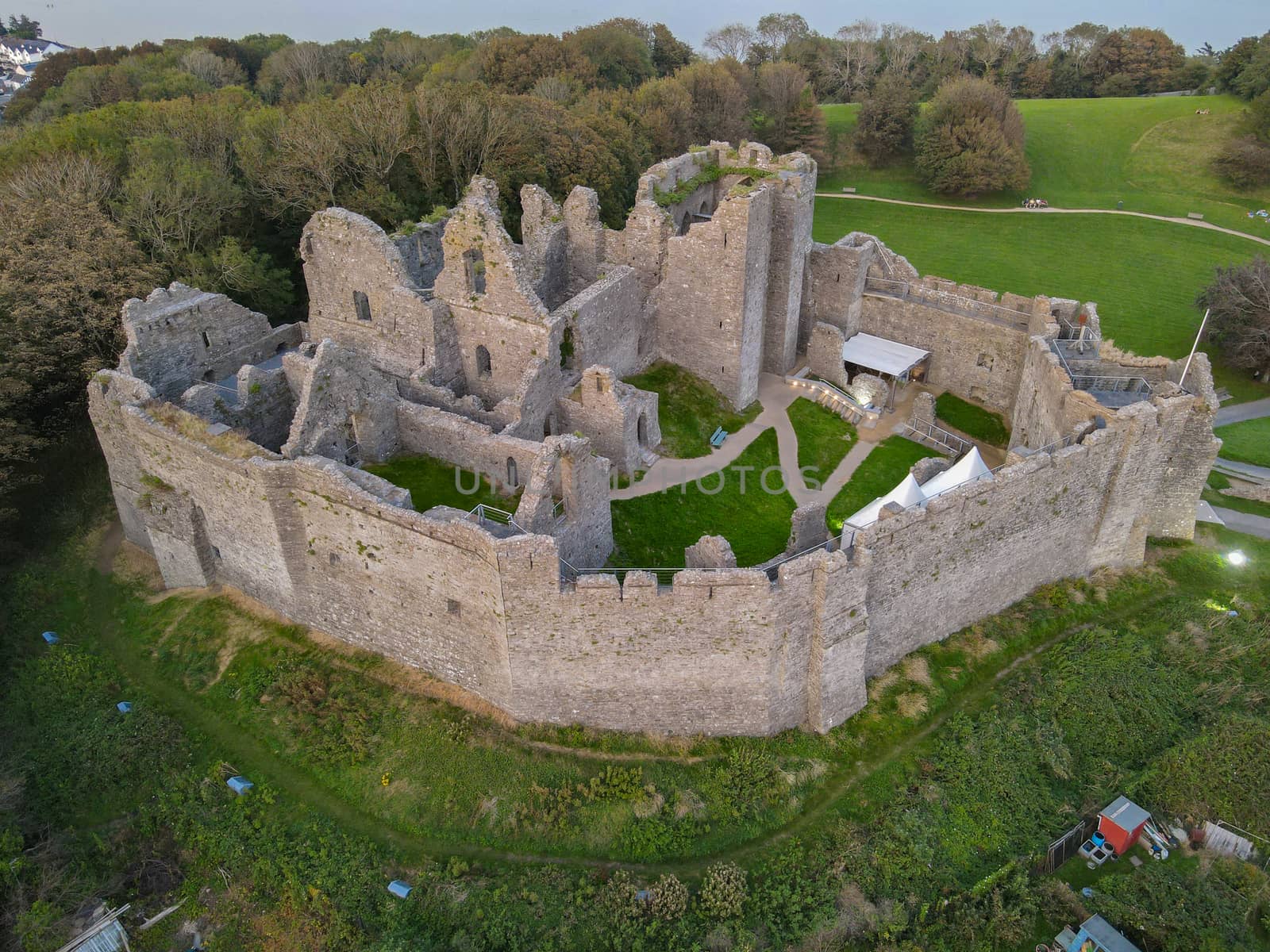 A Small Medieval Welsh Castle Overlooking The Coast by WCLUK