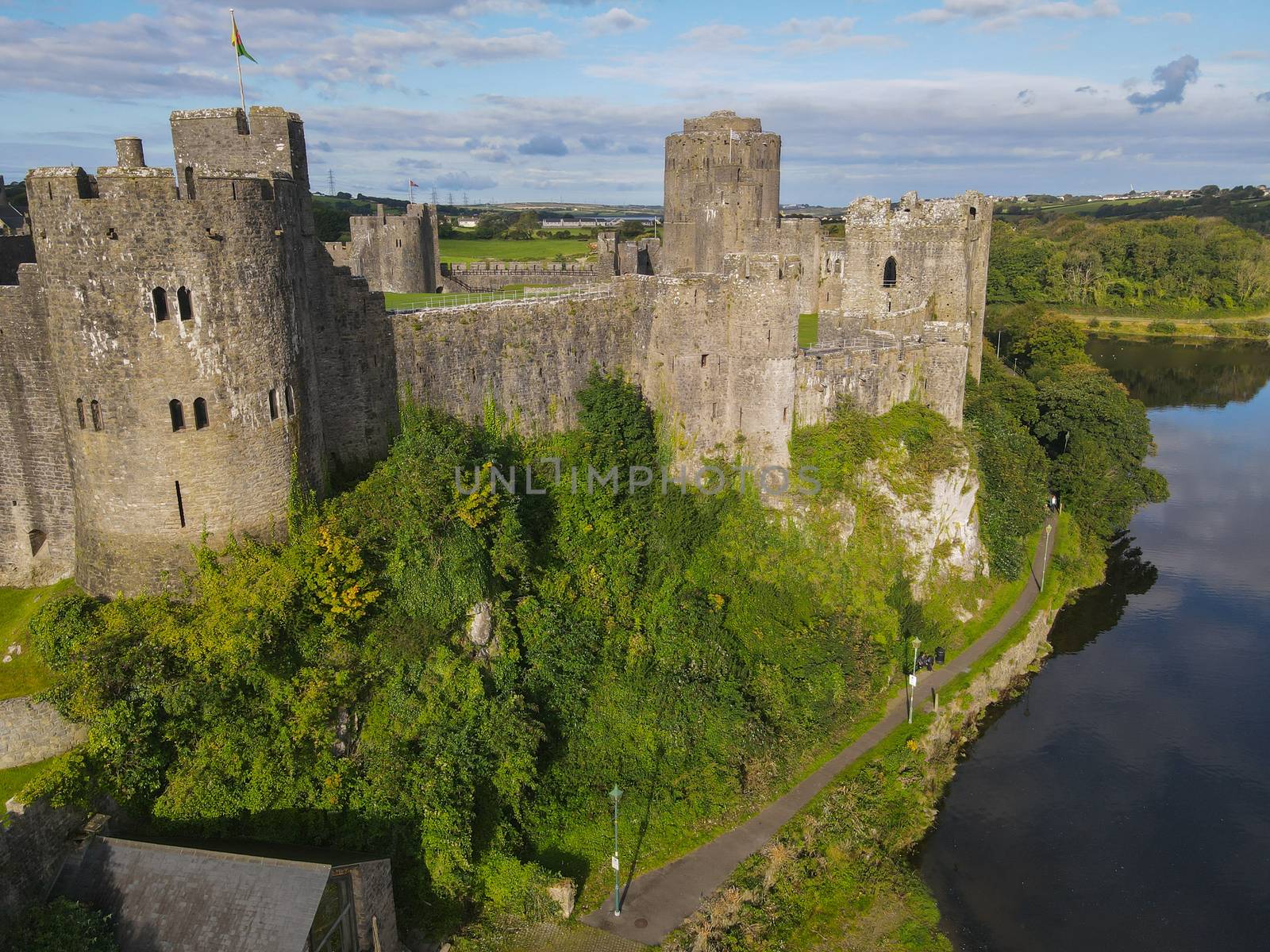 A Stunning View of Pembroke Castle From Across The Moat by WCLUK