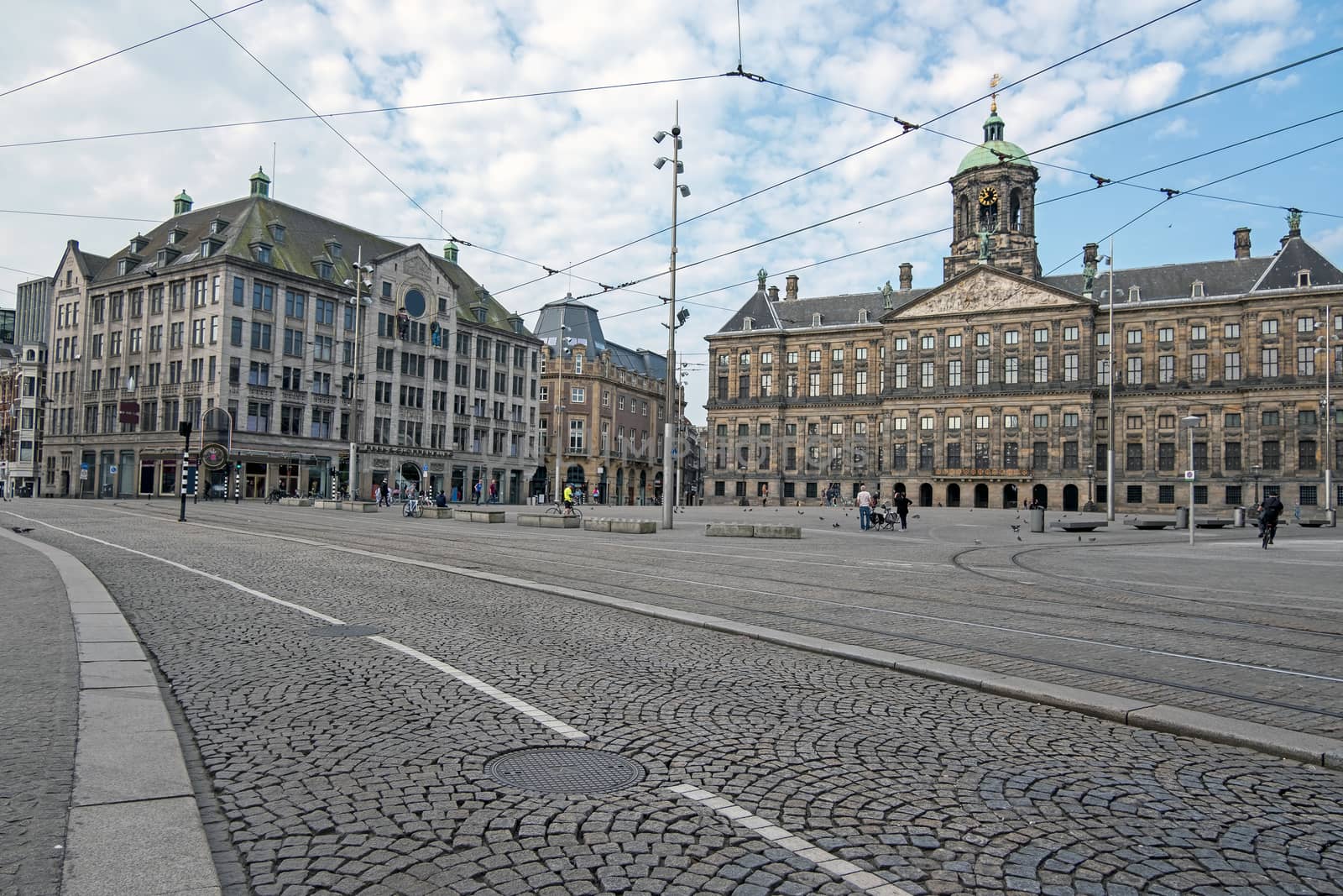 Damsquare in Amsterdam the Netherlands with the Royal Palace by devy