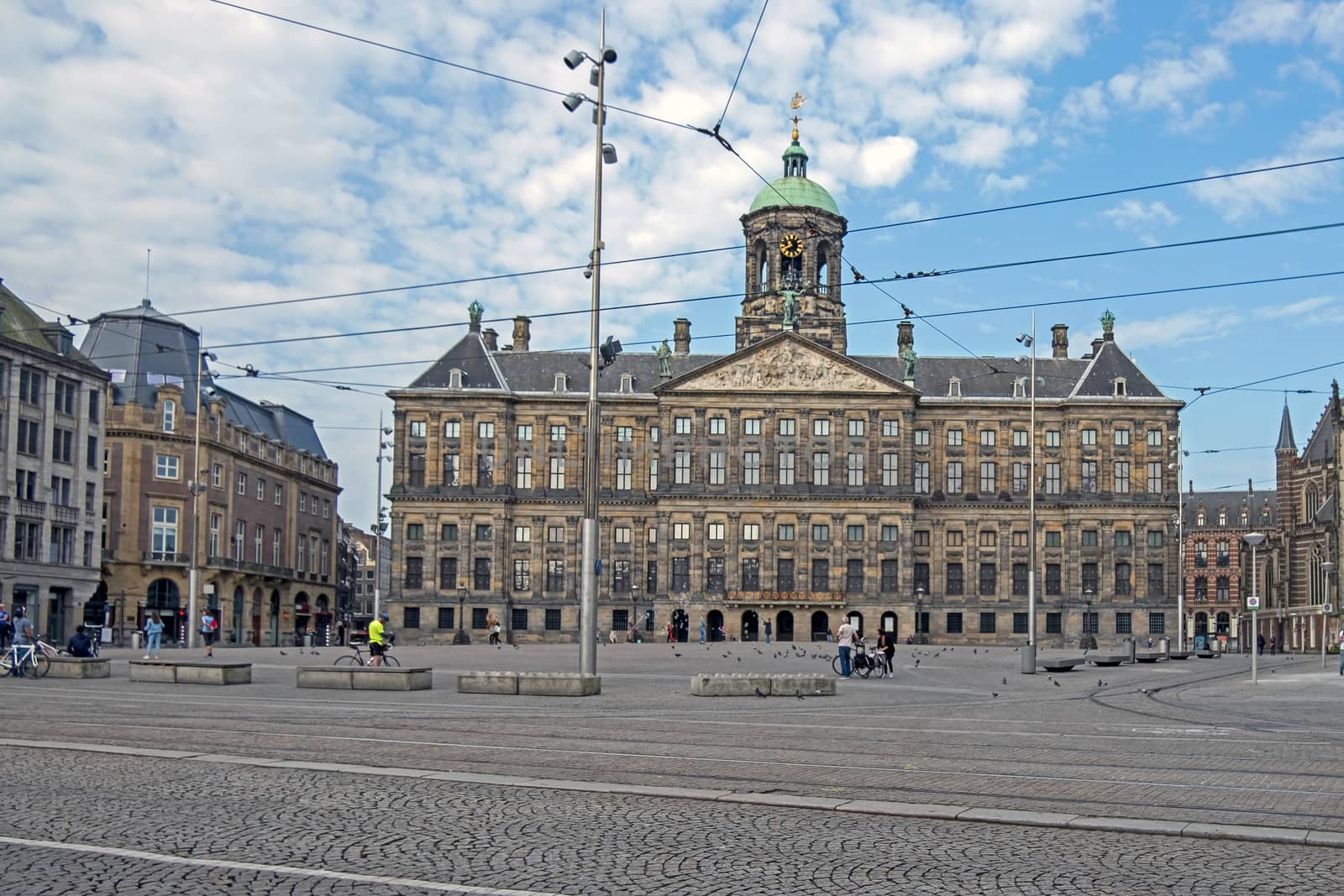 Damsquare in Amsterdam the Netherlands with the Royal Palace by devy