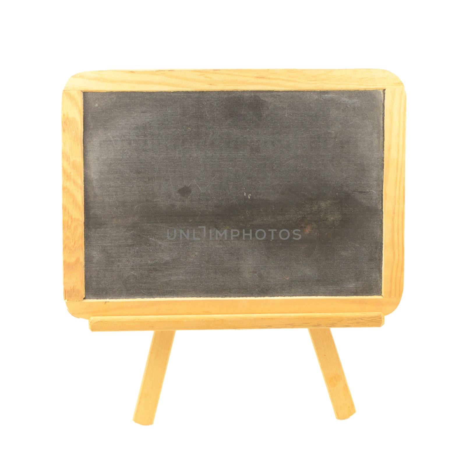 An isolated over white background image of a chalkboard easler.
