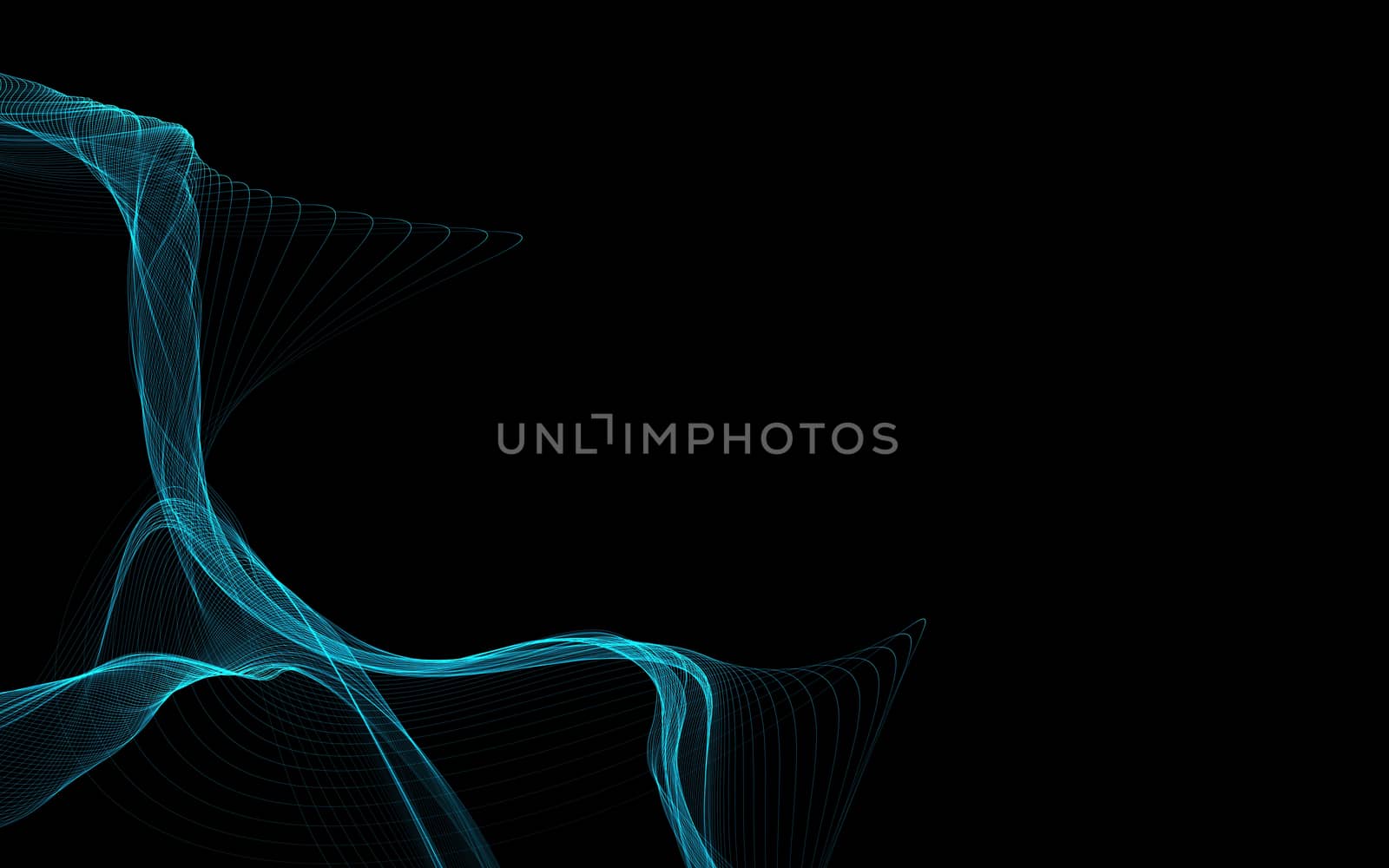 Dark abstract background with a glowing abstract waves by teerawit