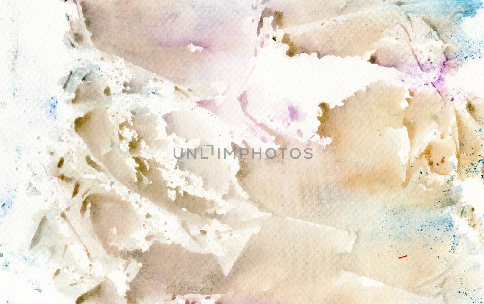 Abstract background of watercolor on paper texture, hand painted in brown