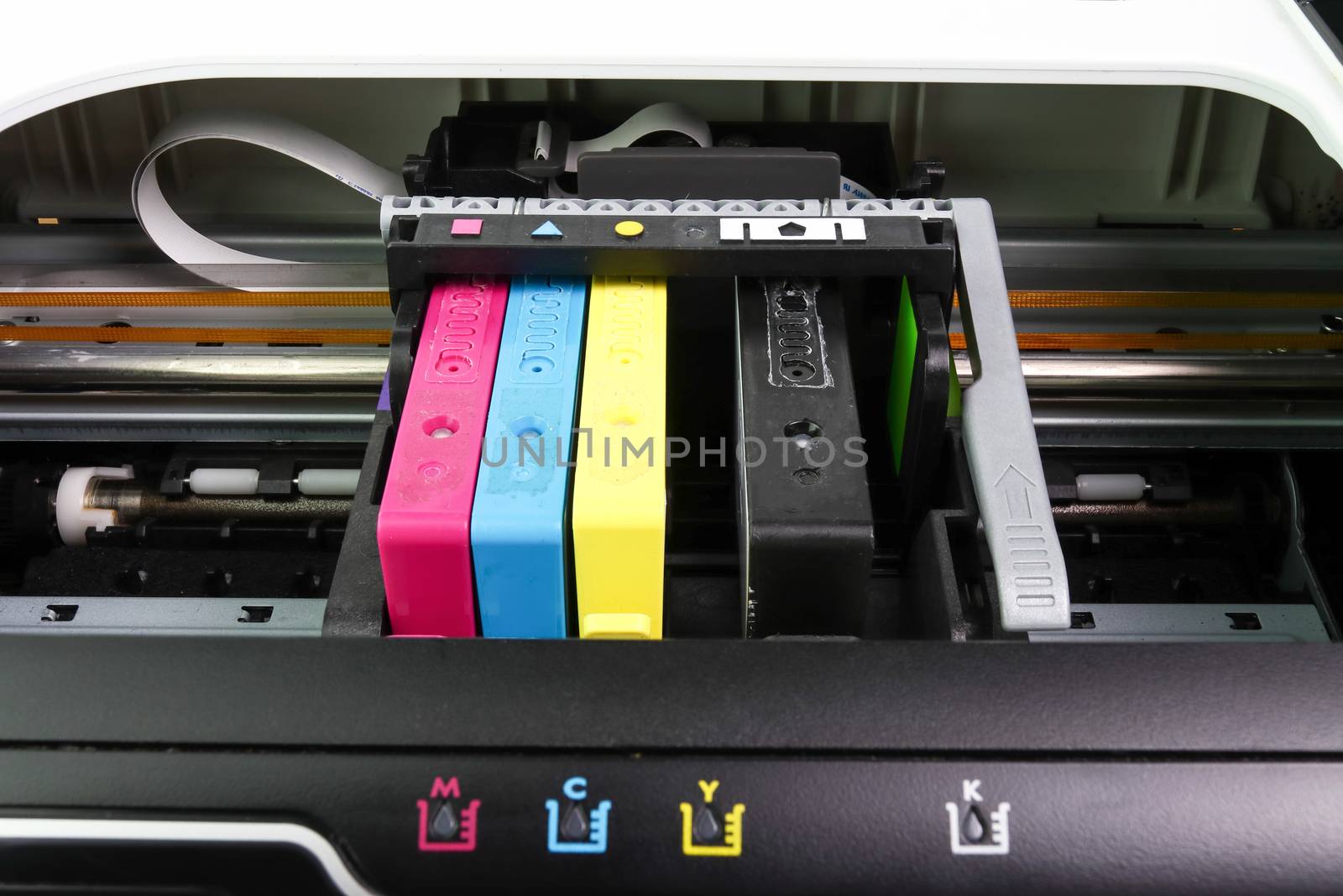 An ink cartridge or inkjet cartridge is a component of an inkjet printer that contains the ink four color