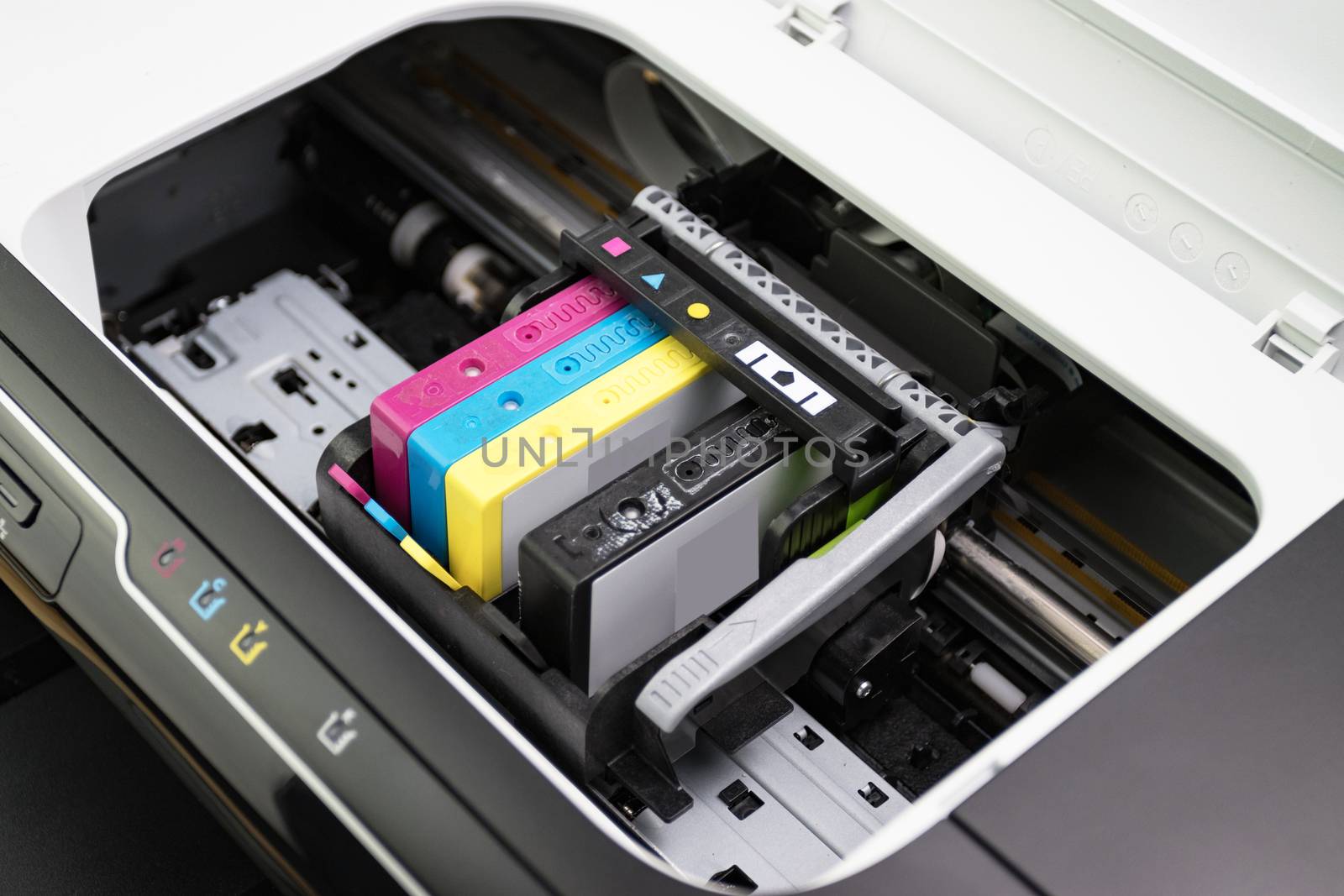 An ink cartridge or inkjet cartridge is a component of an inkjet printer that contains the ink four color