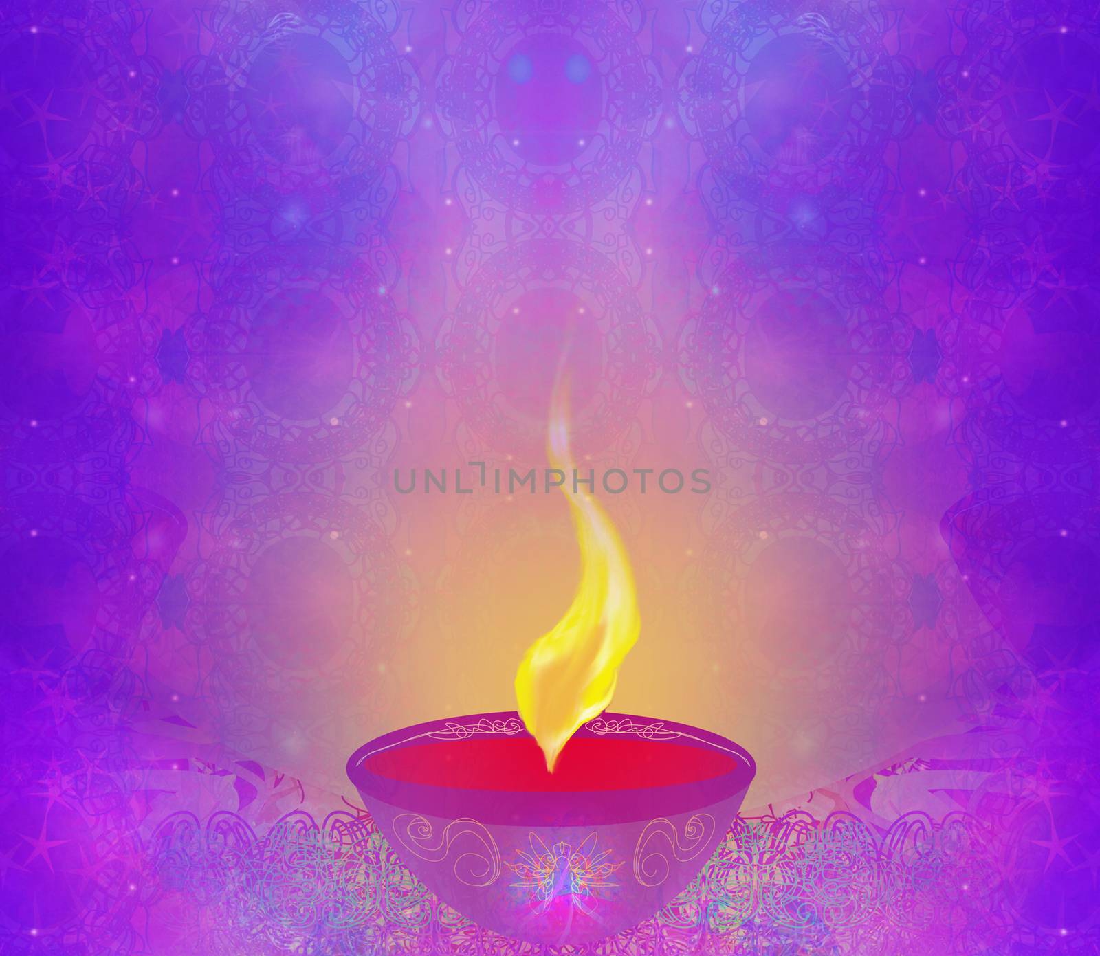 abstract diwali celebration card