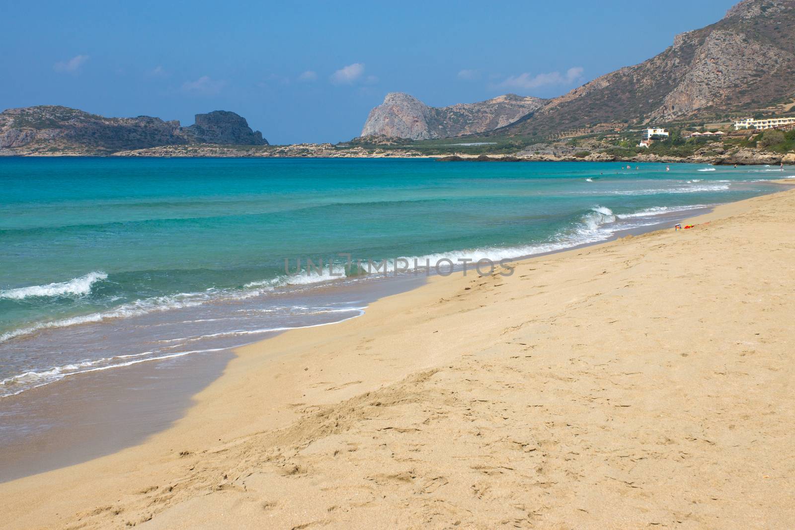 The beautiful Falassarna beach on Crete island, Greece